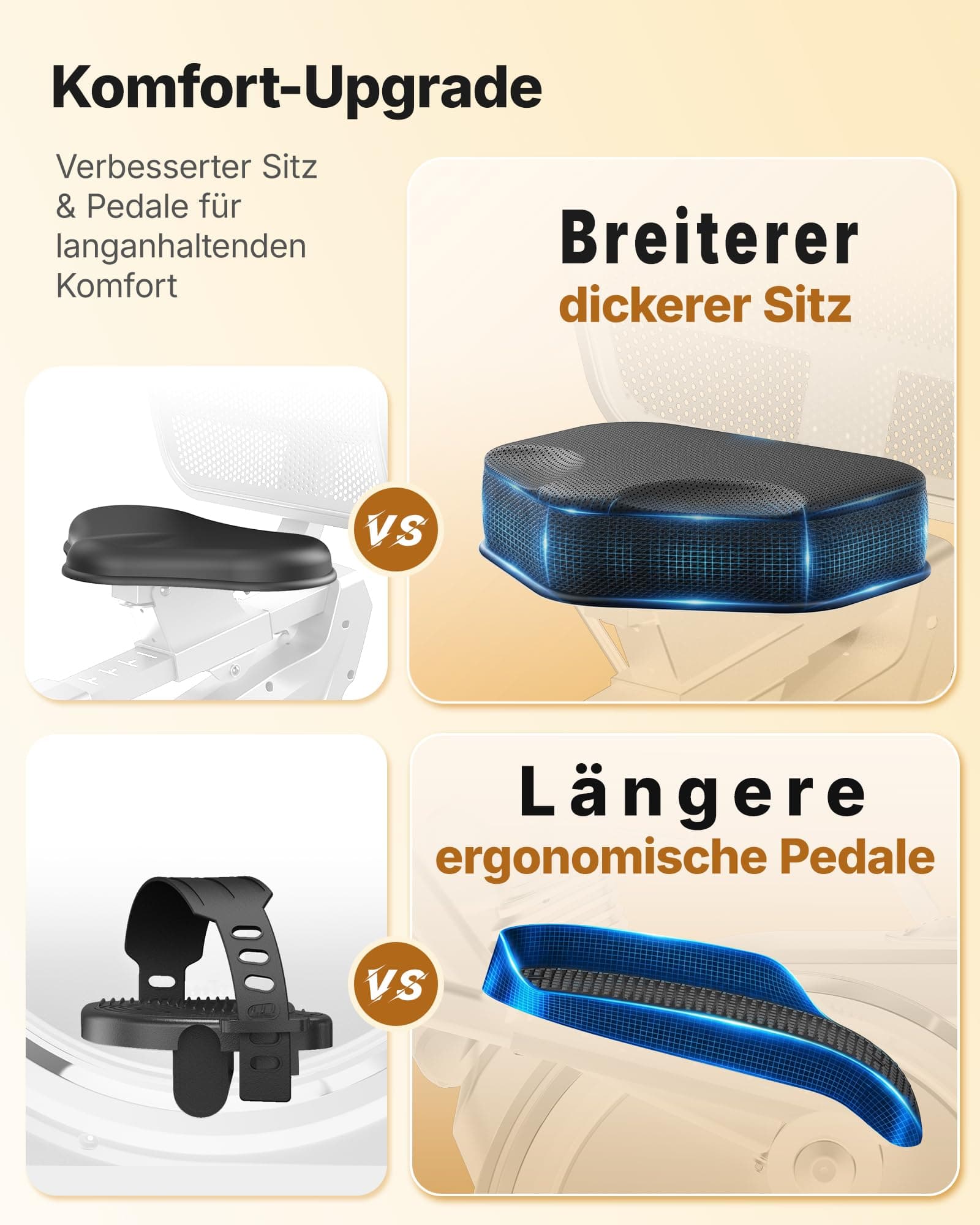 MERACH Liegeergometer für Zuhause mit 8 verstellbaren – Bild 8