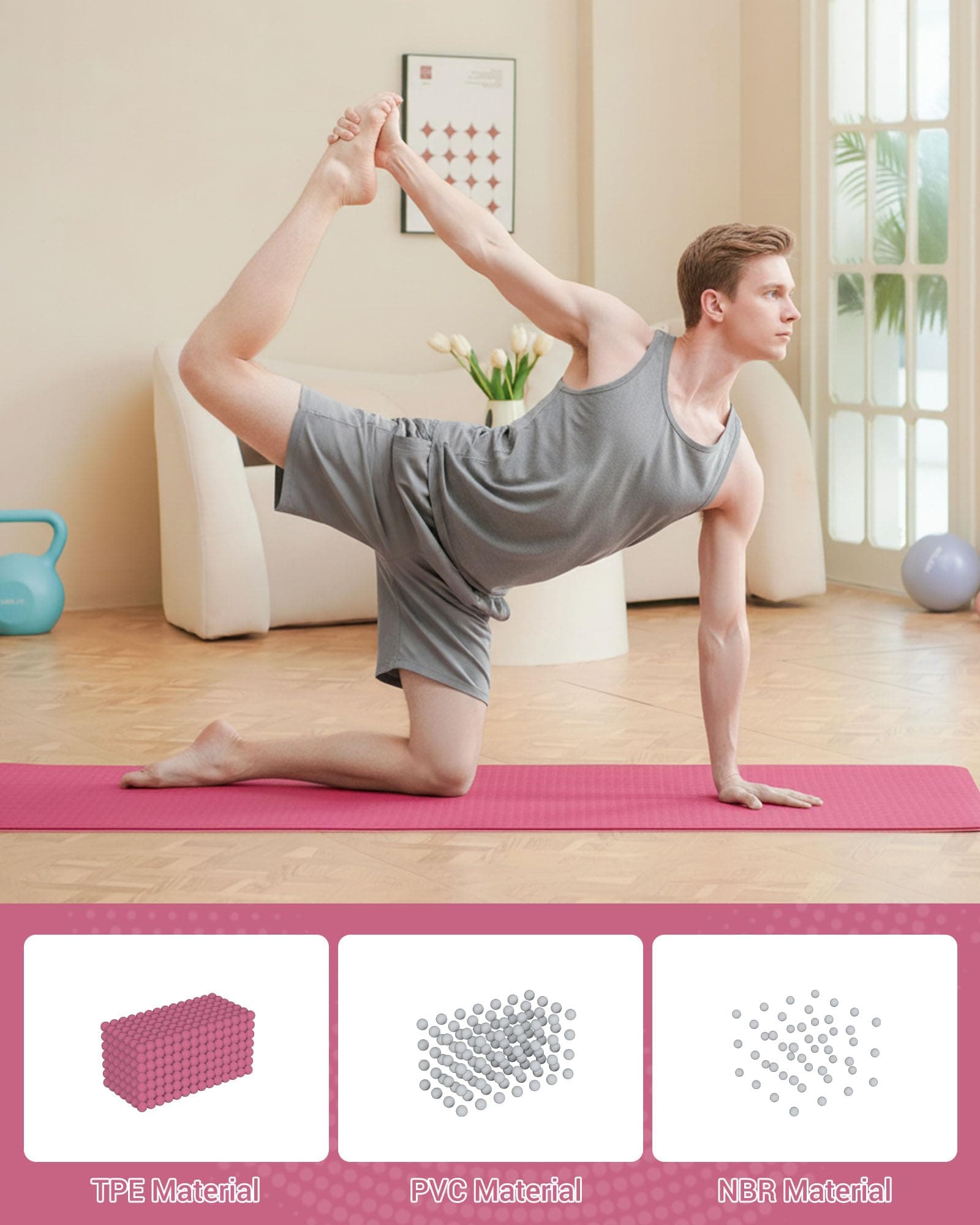 Narwhal Good Nite Gymnastikmatte Yogamatte Fitnessmatte Rutschfest – Bild 5