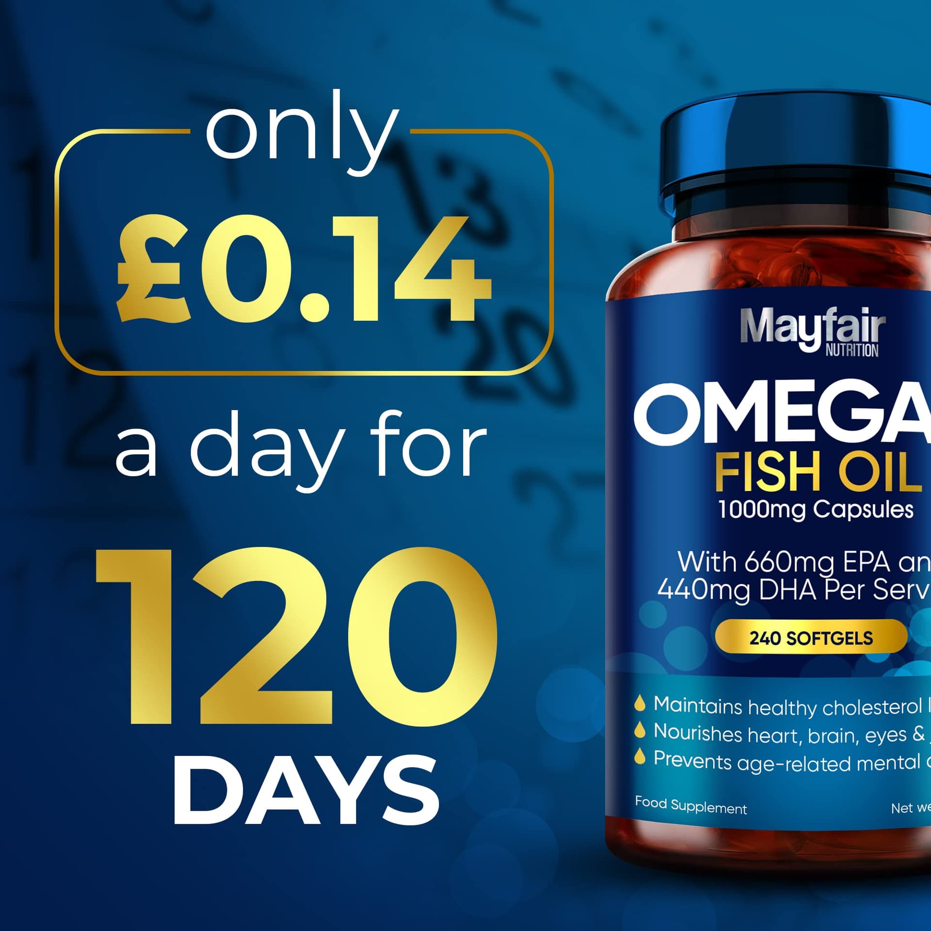 Mayfair Nutrition Omega 3 1000mg – Bild 2