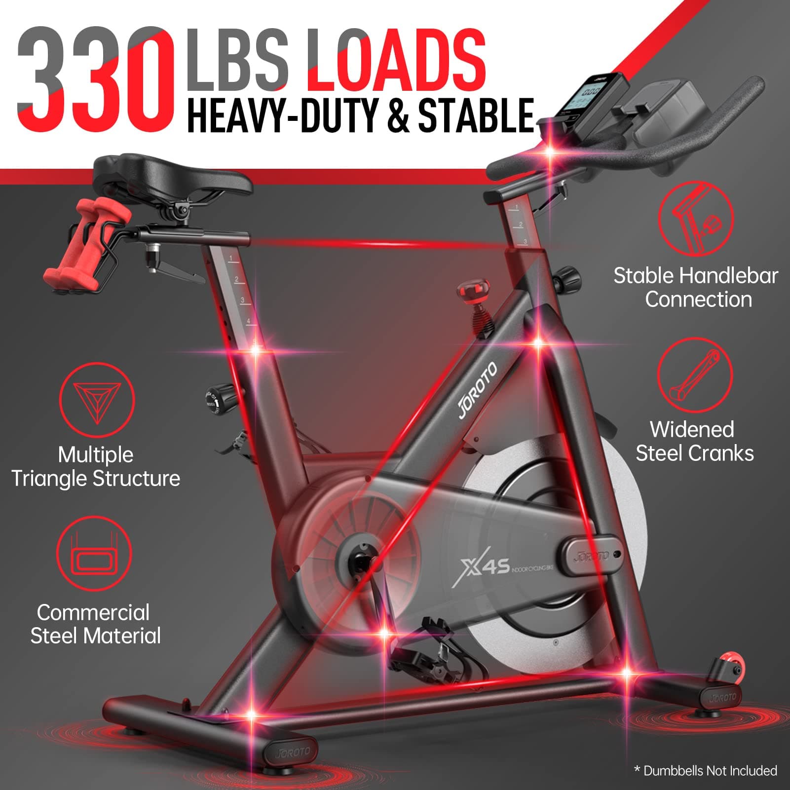 JOROTO X4S Bluetooth Heimtrainer Fahrrad – Bild 2