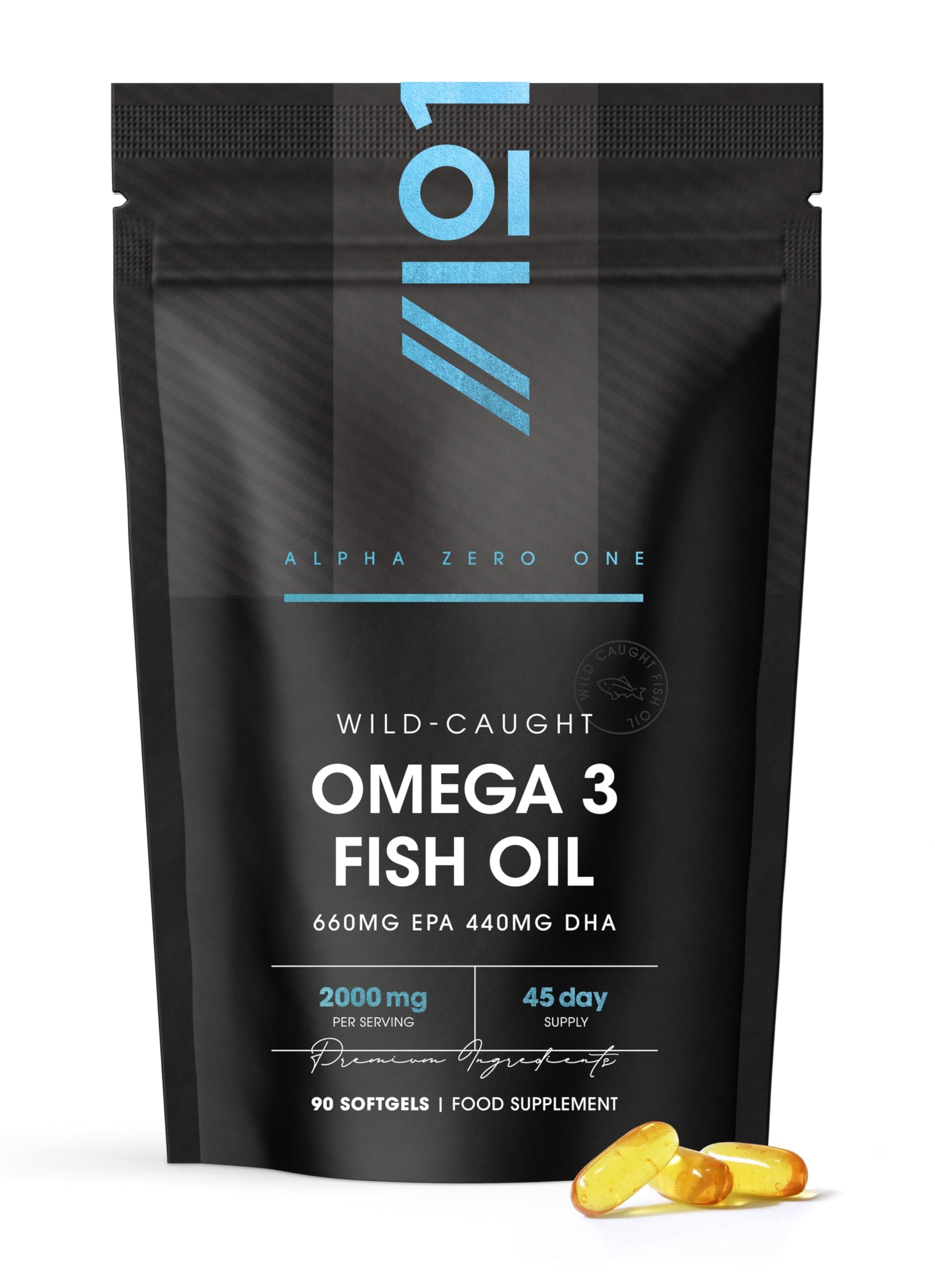ALPHA01 Omega 3 Wild-Caught Fish Oil 2000mg