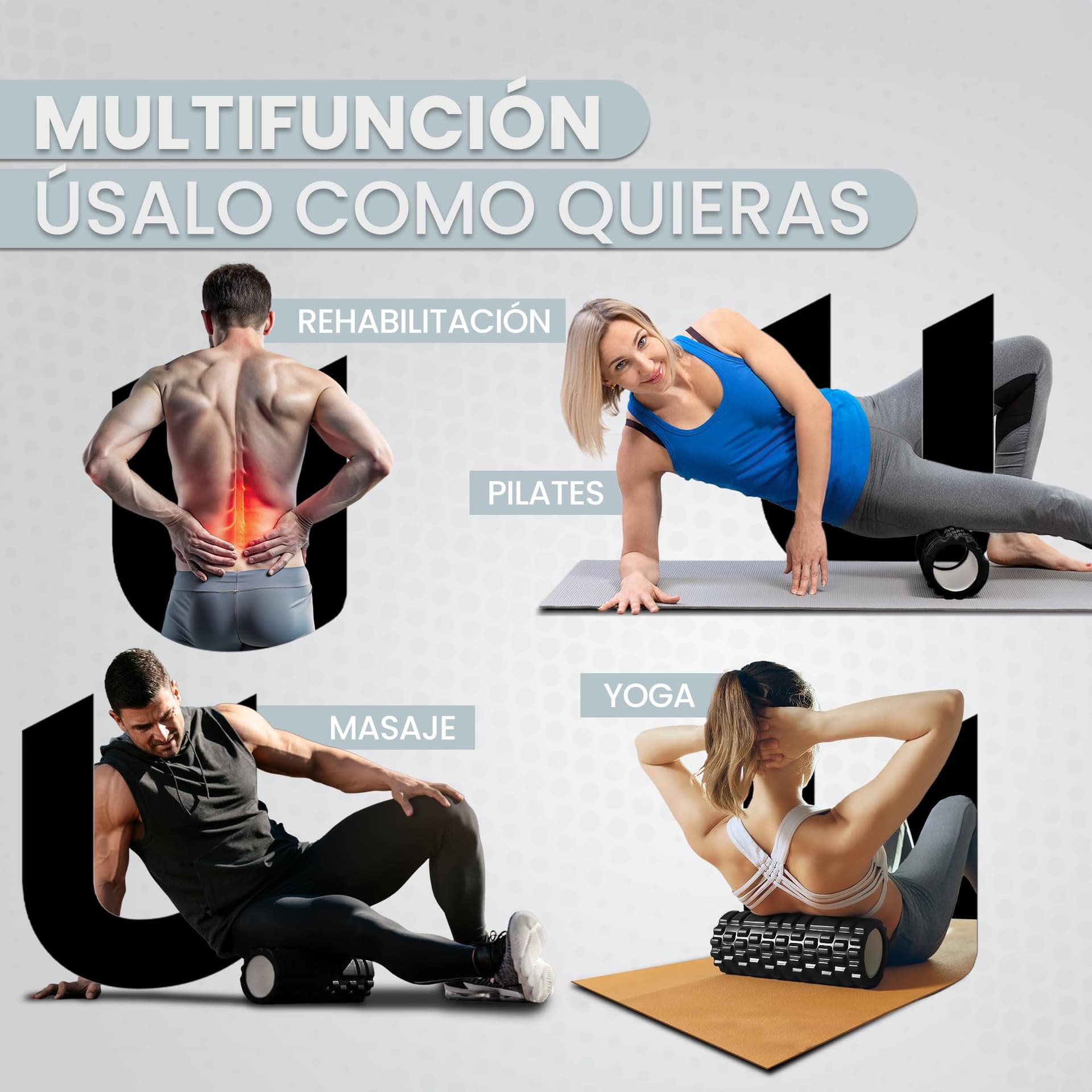 unycos Rodillo para Masajes Musculares【33x14 cm】Resiste 130 kg – Bild 4