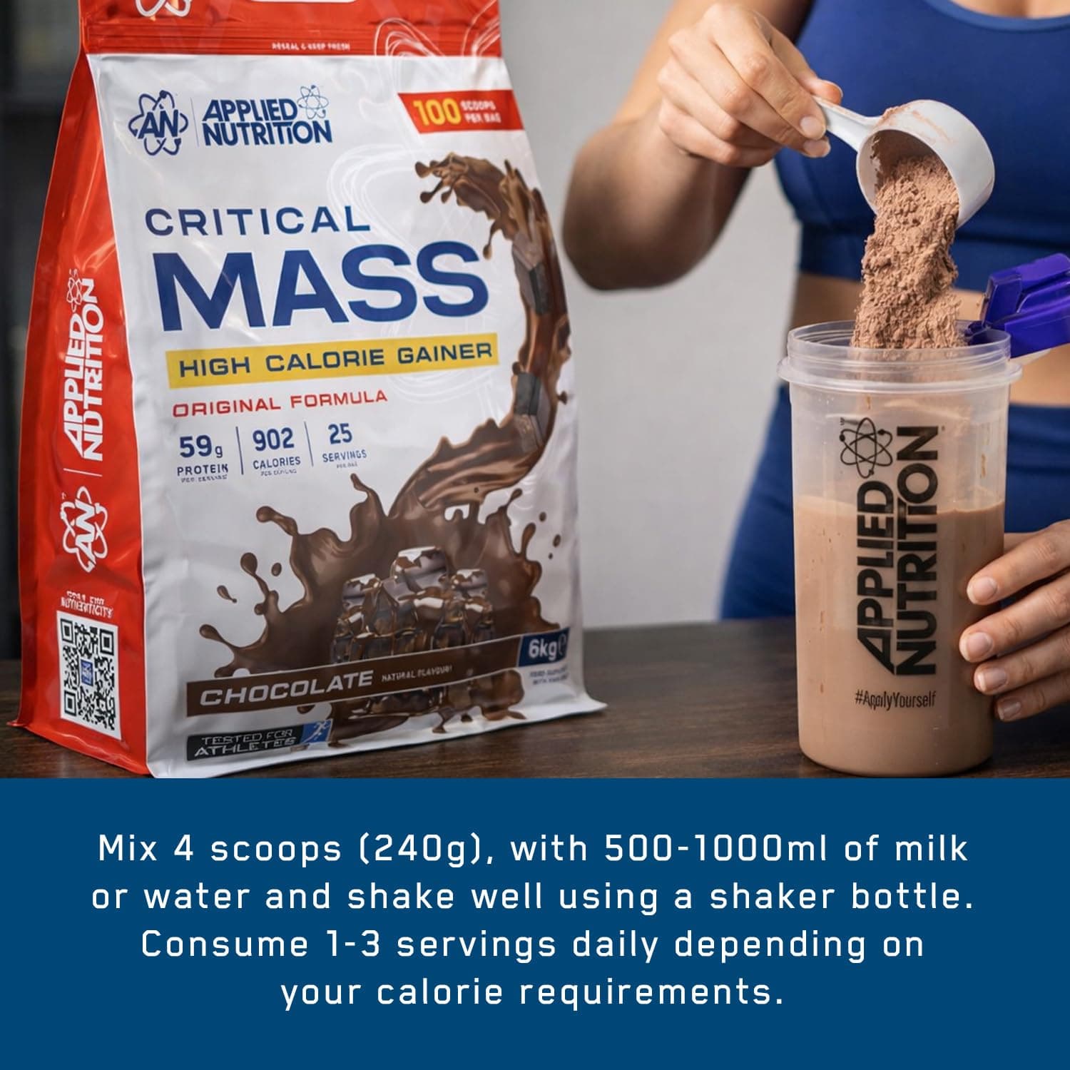 Applied Nutrition Critical Mass Gainer Protéiné, Saveur Chocolat, 6 kg – Bild 5