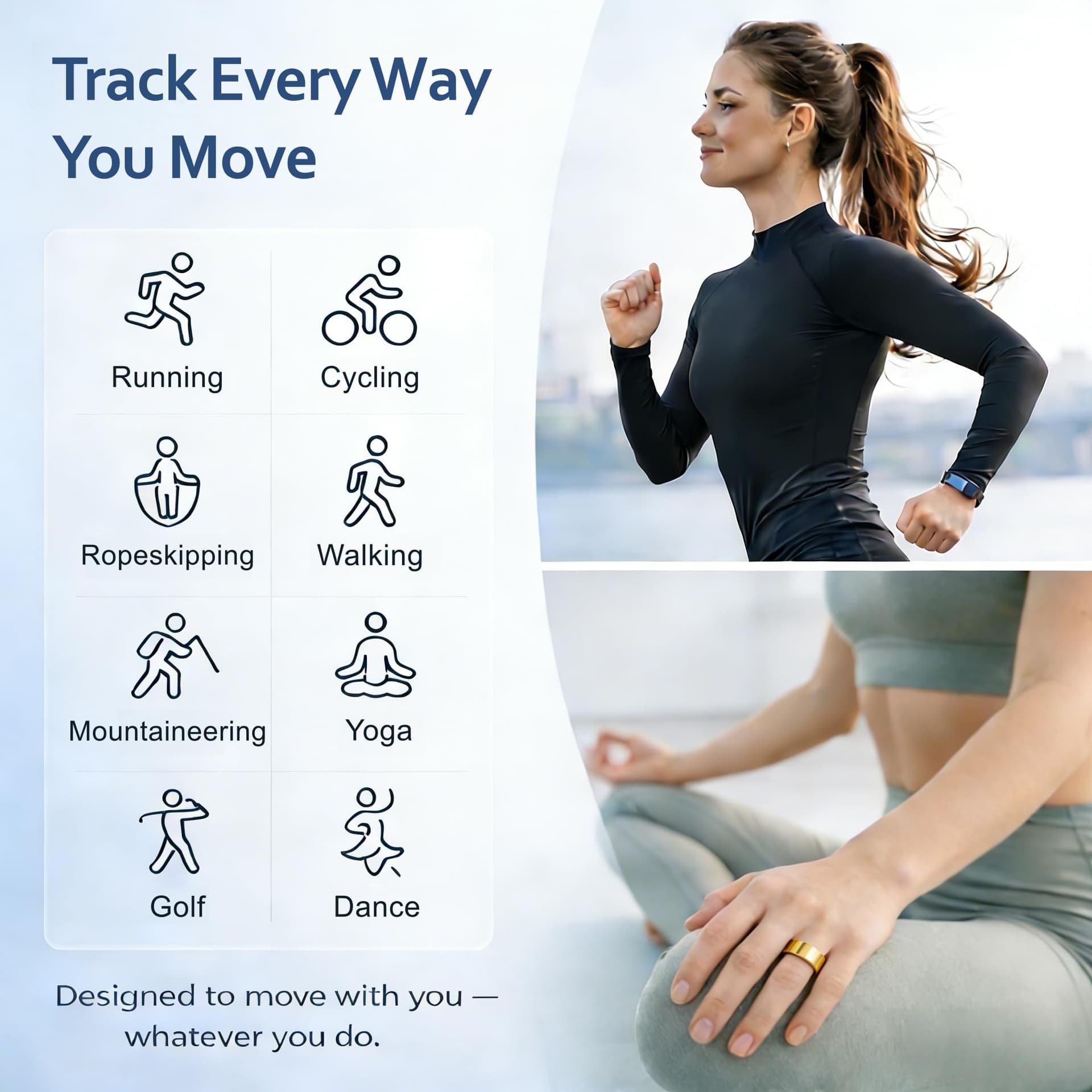 Aoyool Smart Ring Health & Fitness Tracker for Men & Women – Bild 7