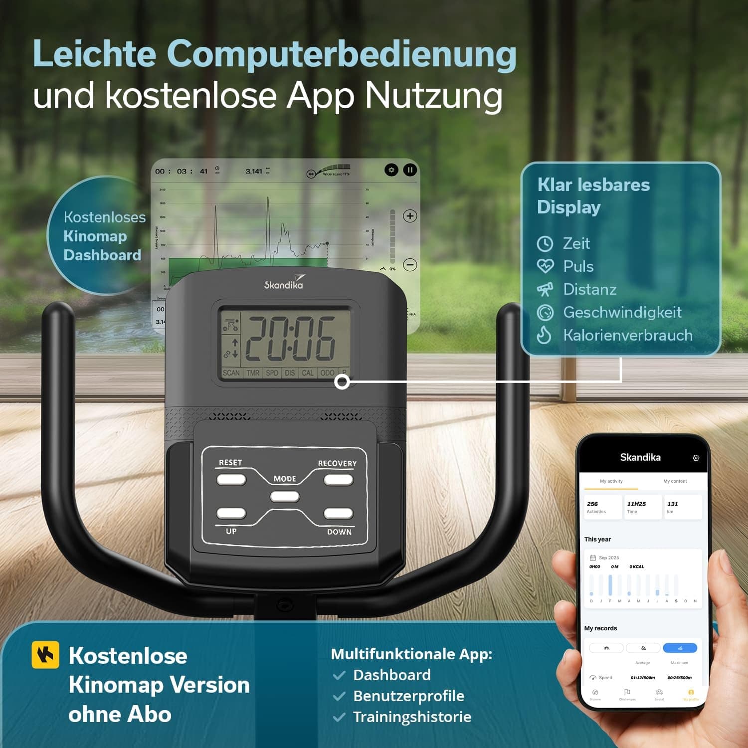 Skandika Liege-Ergometer Cykling P8-H Comfort – Bild 6