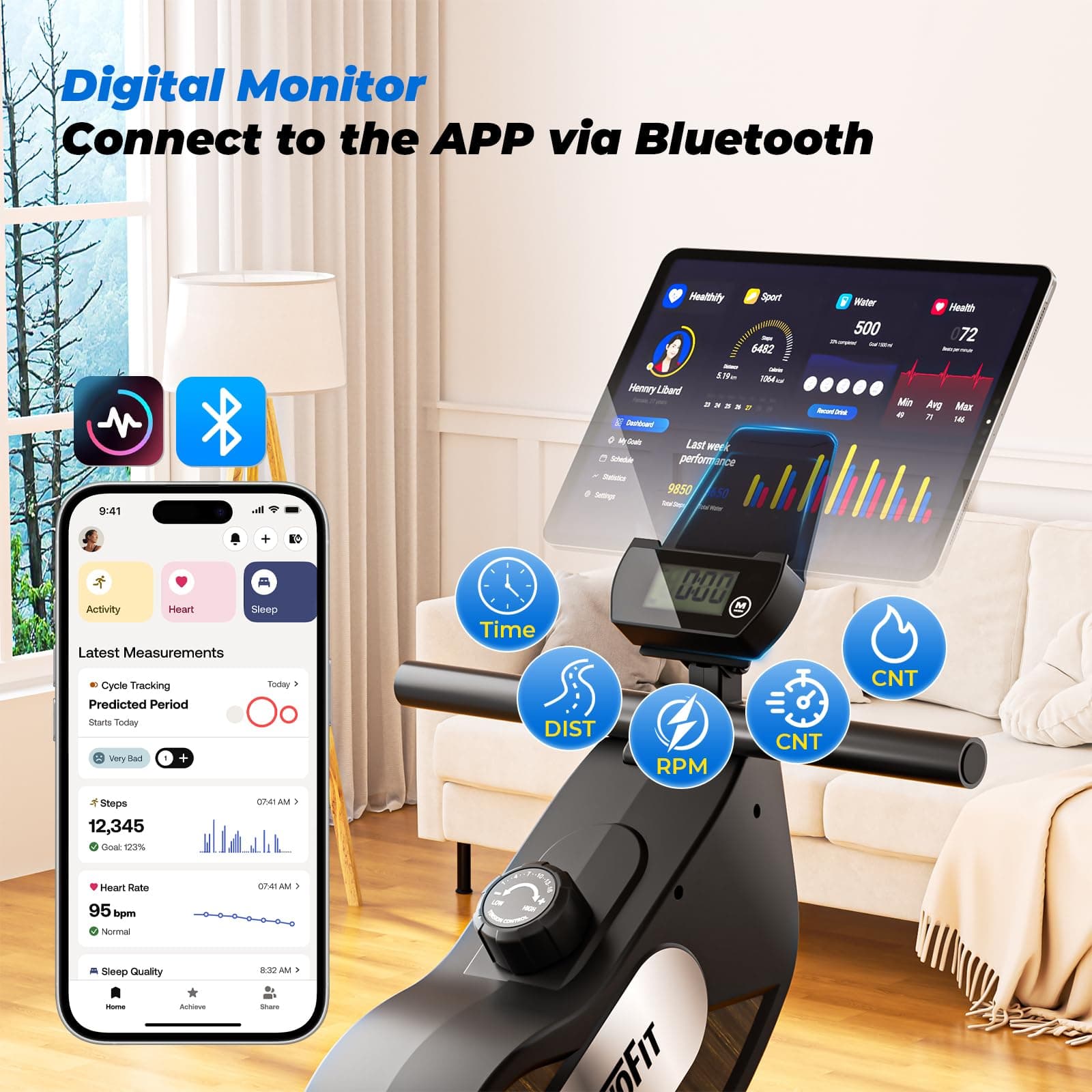 ONETWOFIT Rudergerät Für Zuhause Klappbar – Bild 6