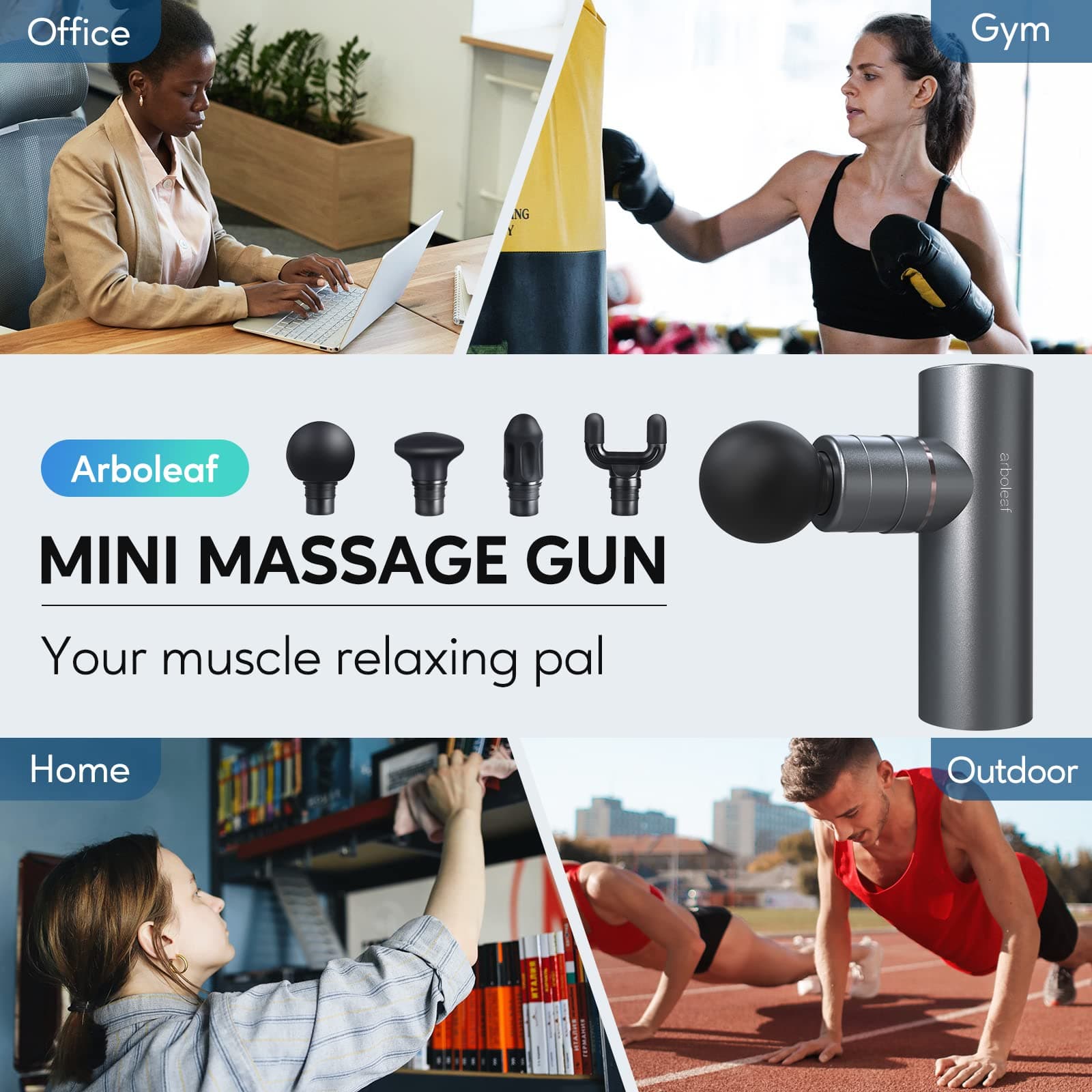 arboleaf Massagepistole mini Massage gun, 3200 U/min 0,47kg – Bild 6