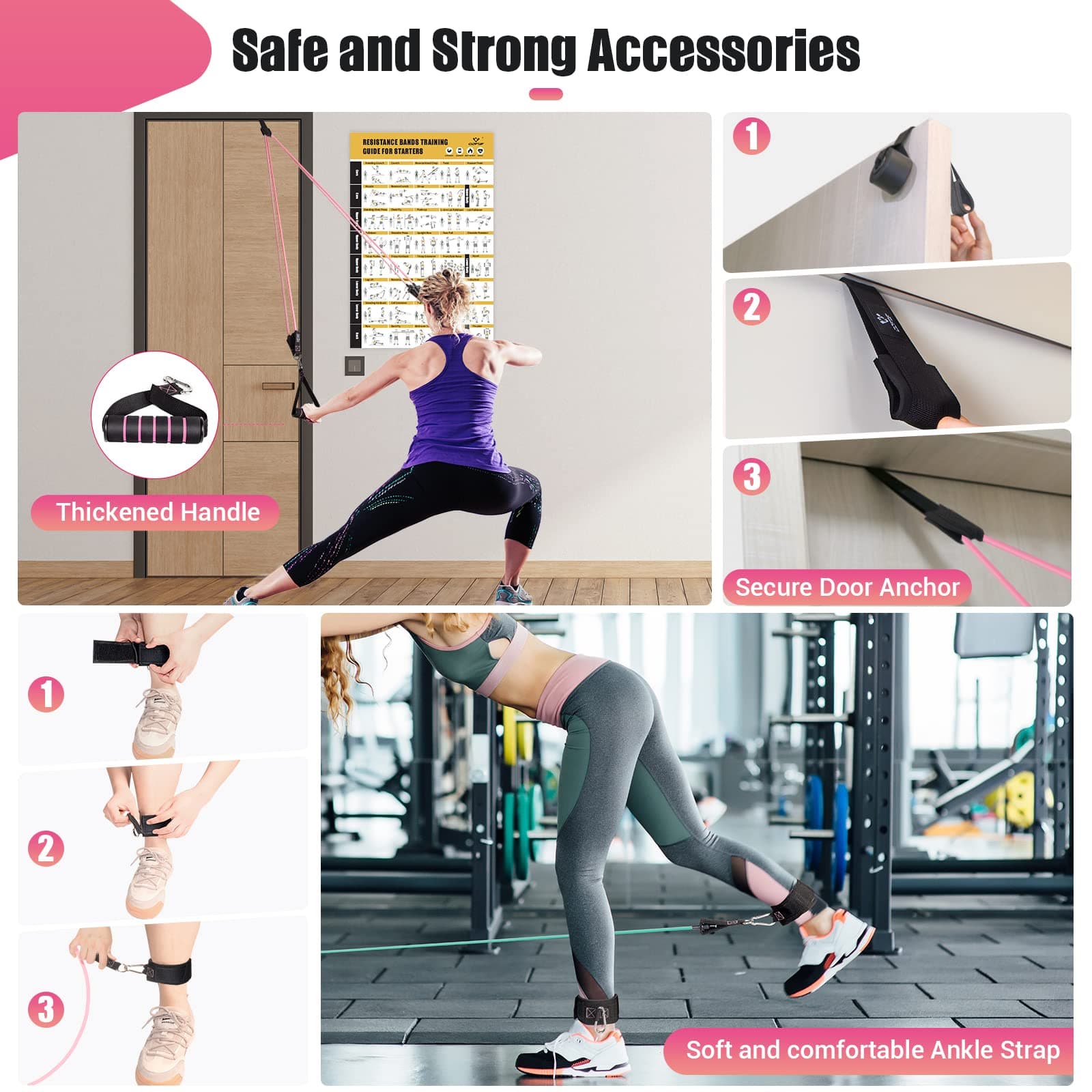 COFOF Resistance Bands with Handles for Women – Bild 4