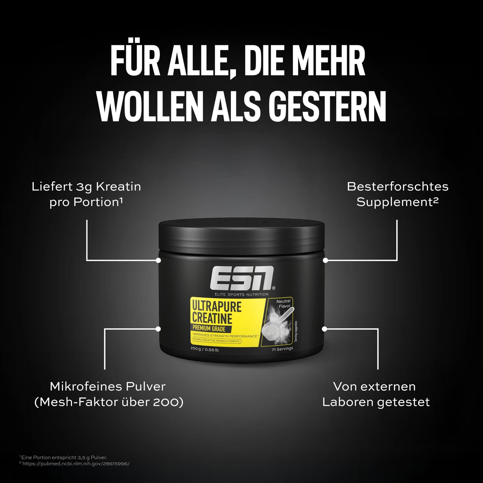 ESN Ultrapure Creatine Monohydrate, 250 g – Bild 5