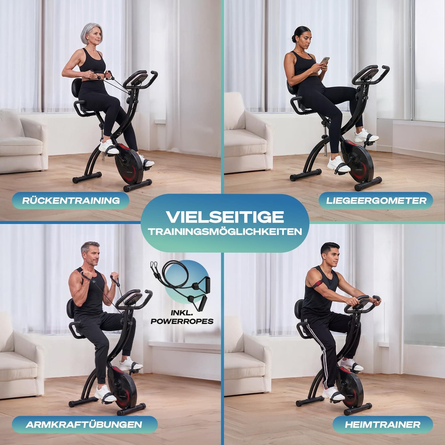 Sportstech Heimtrainer Fahrrad Klappbar X150 – Bild 7