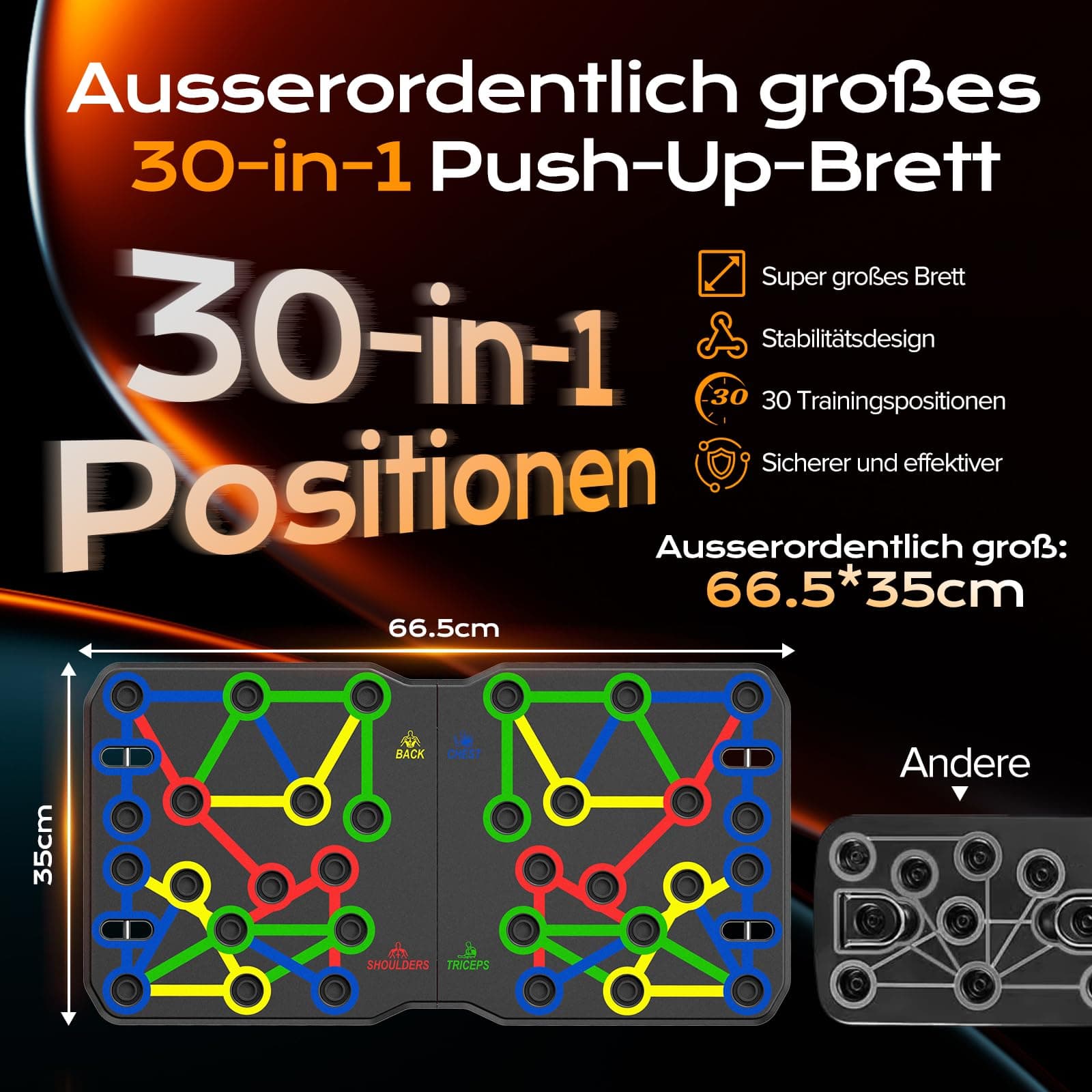 AERLANG Liegestützgriffe Fitnessgeräte für zuhause – Bild 2