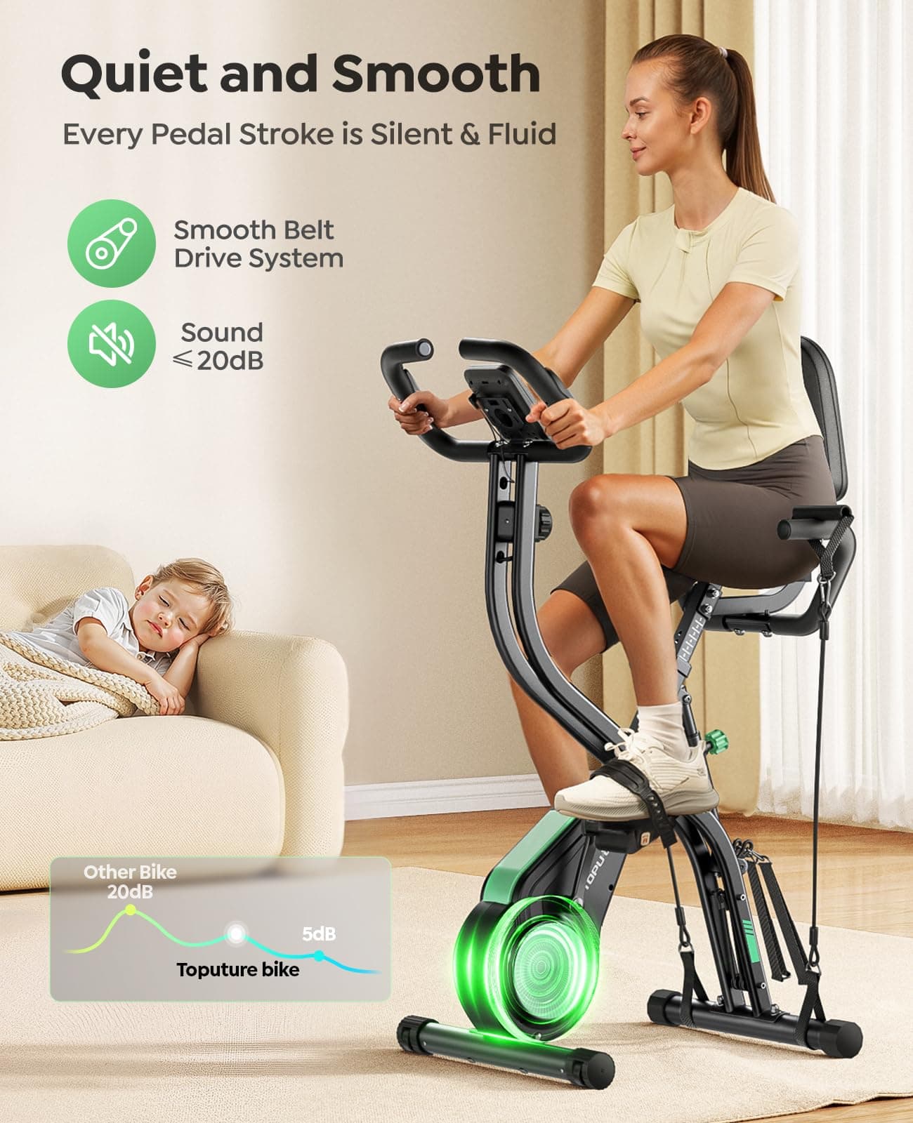 Toputure Exercise Bike – Bild 3