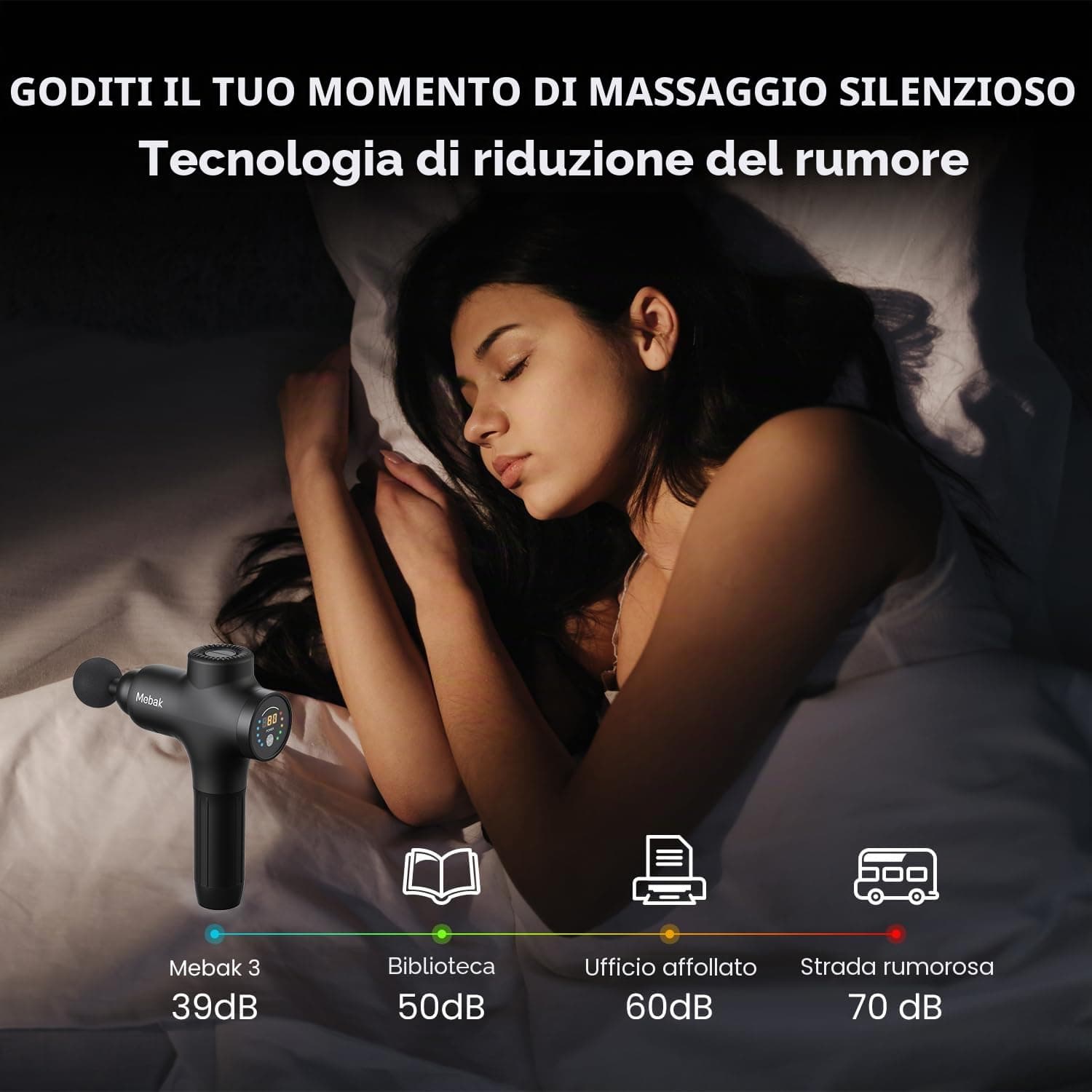 Mebak 3 Pistola Massaggio Muscolare Professionale Pistola – Bild 7