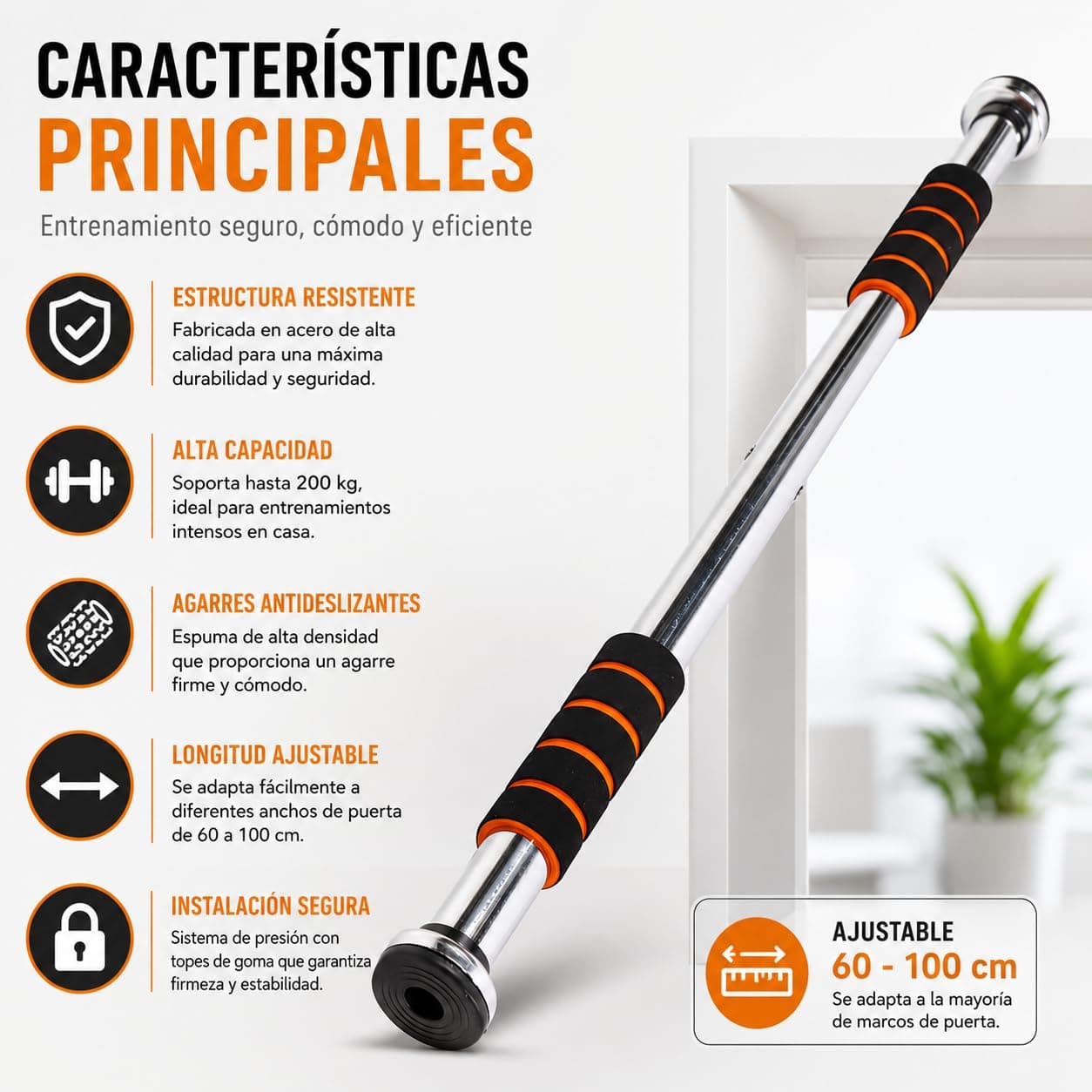 CABLEPELADO Barra dominadas para entrenamiento de fuerza – Bild 3