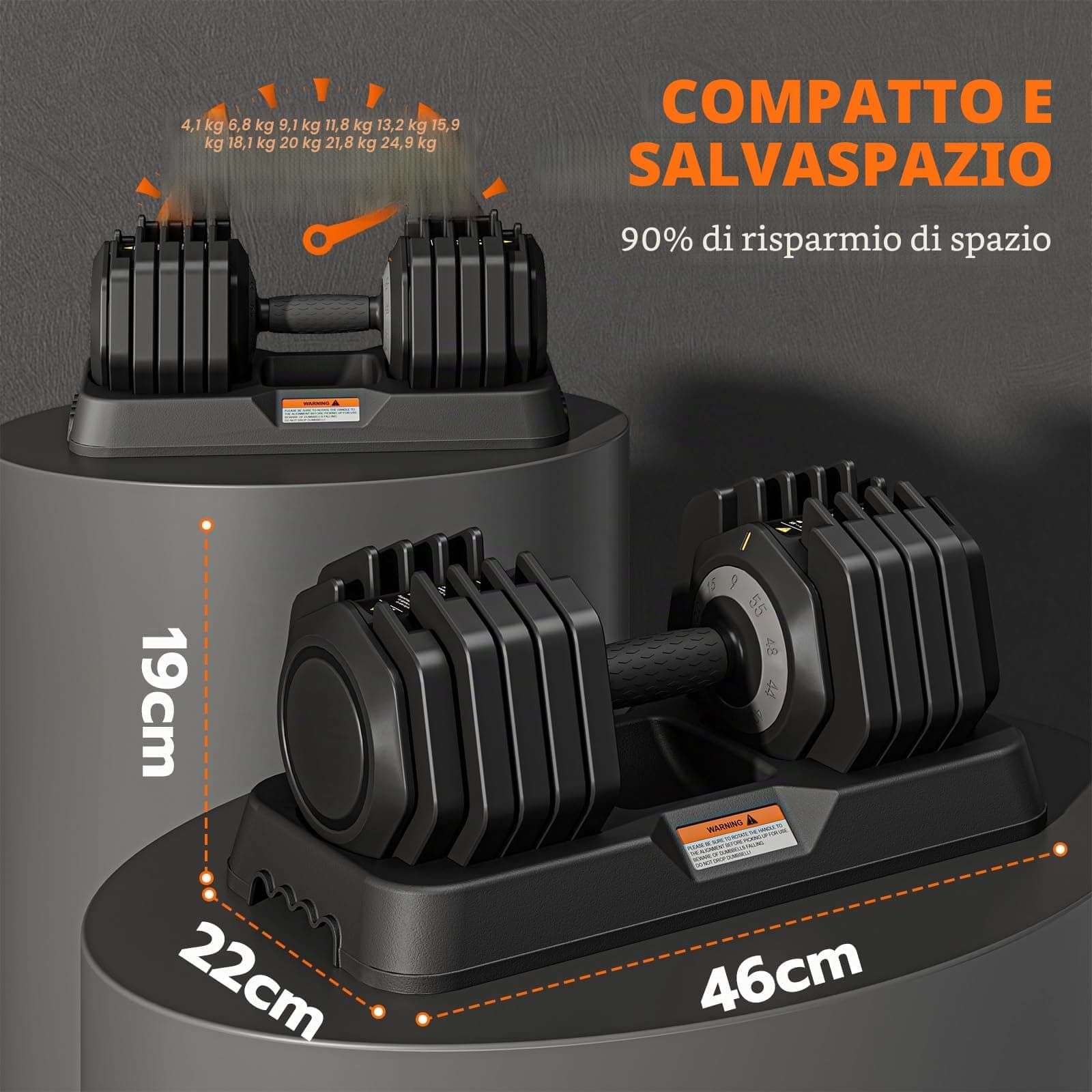Dripex Set di manubri Dripex, set di manubri regolabili 25kg – Bild 6