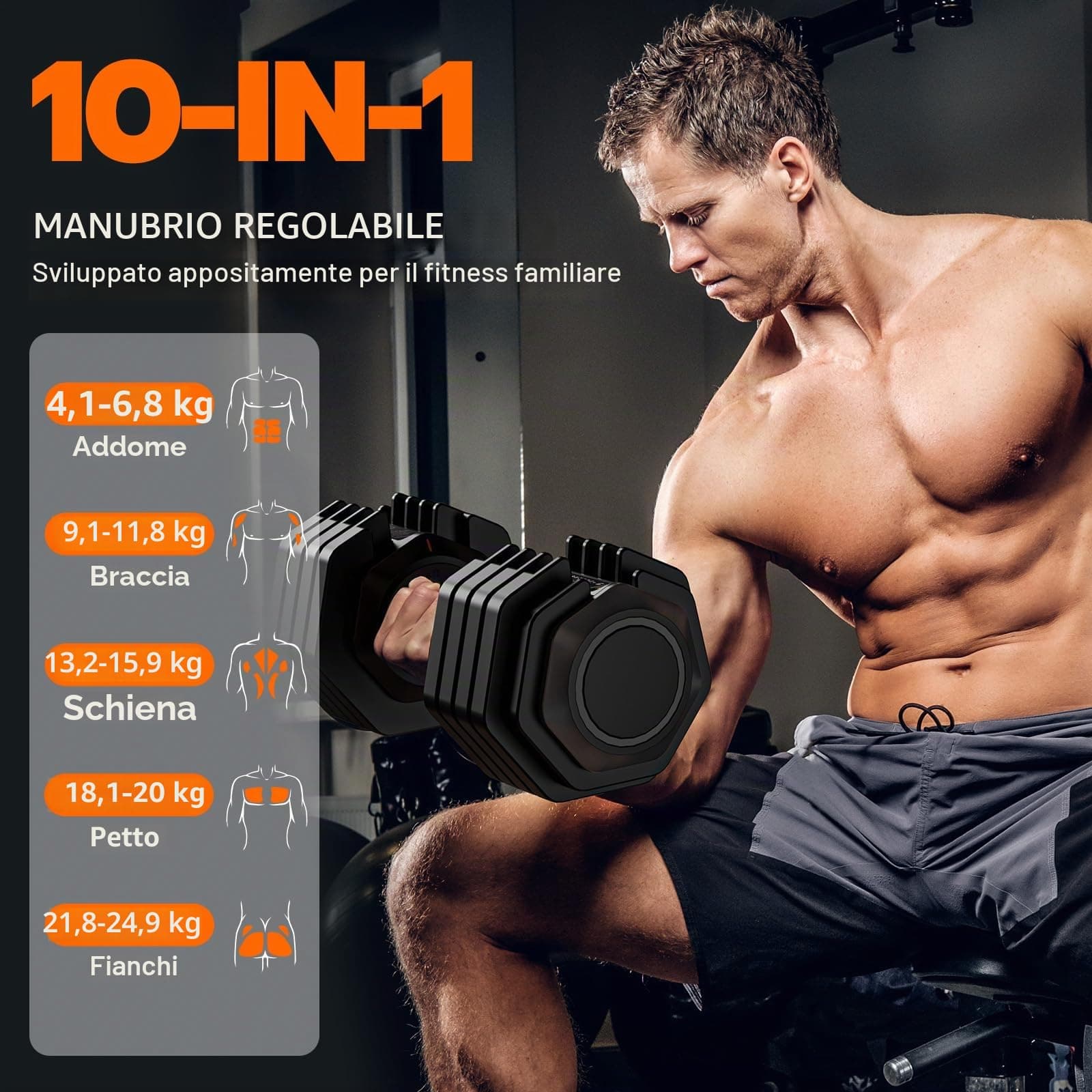 Dripex Set di manubri Dripex, set di manubri regolabili 25kg – Bild 2