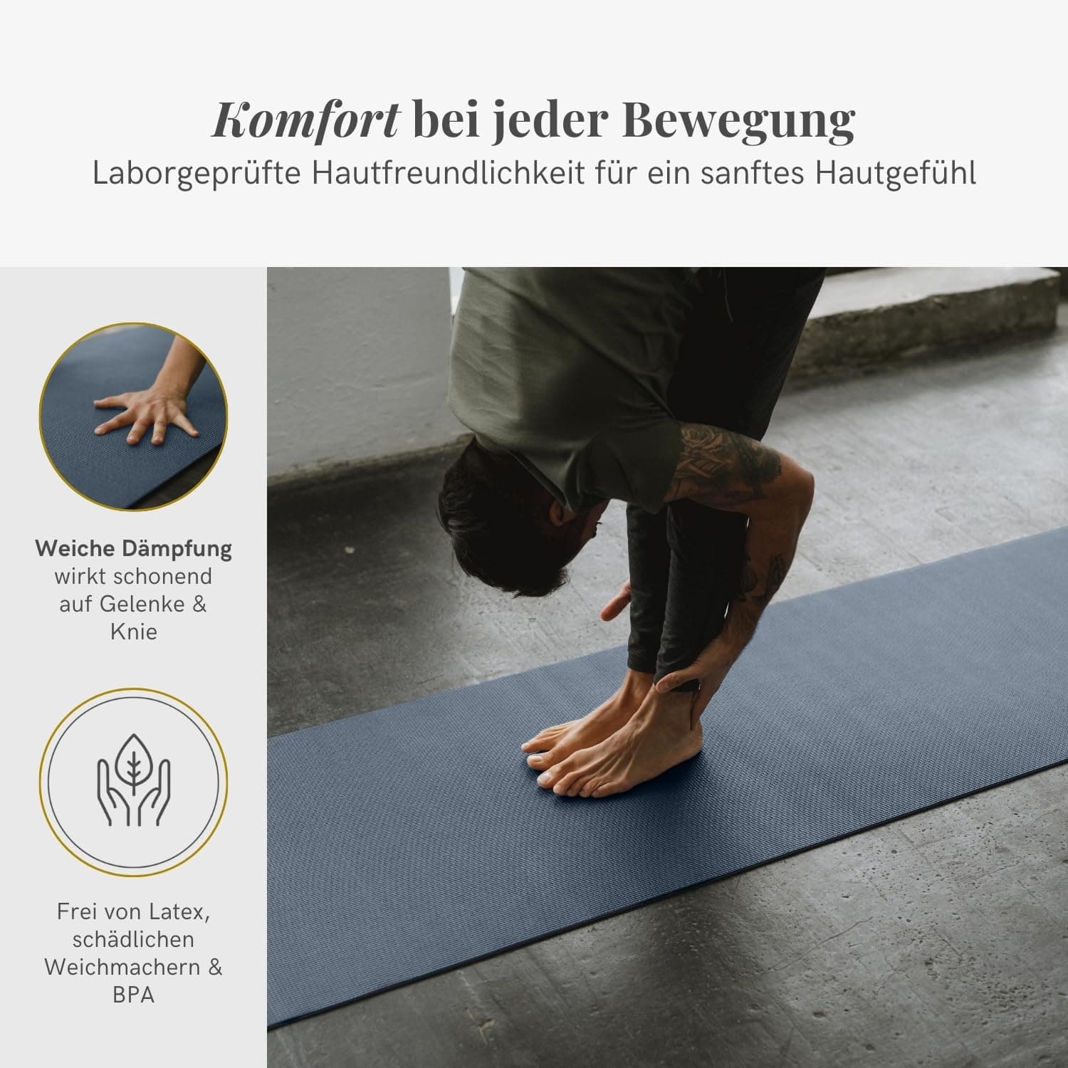 LOTUSCRAFTS® Yoga Matte 5 mm dick – Bild 5