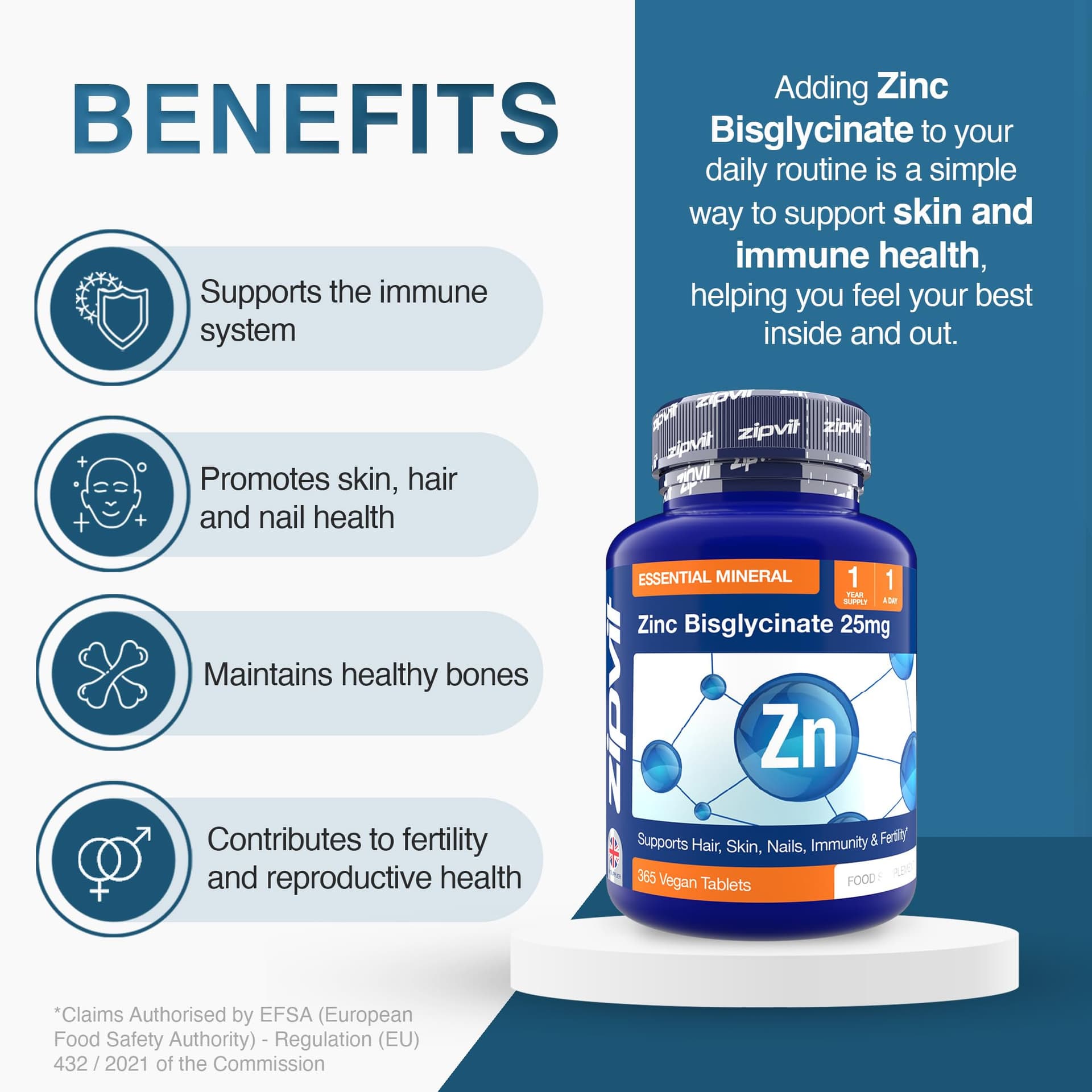 Zipvit Zinc Tablets 25mg – Bild 2