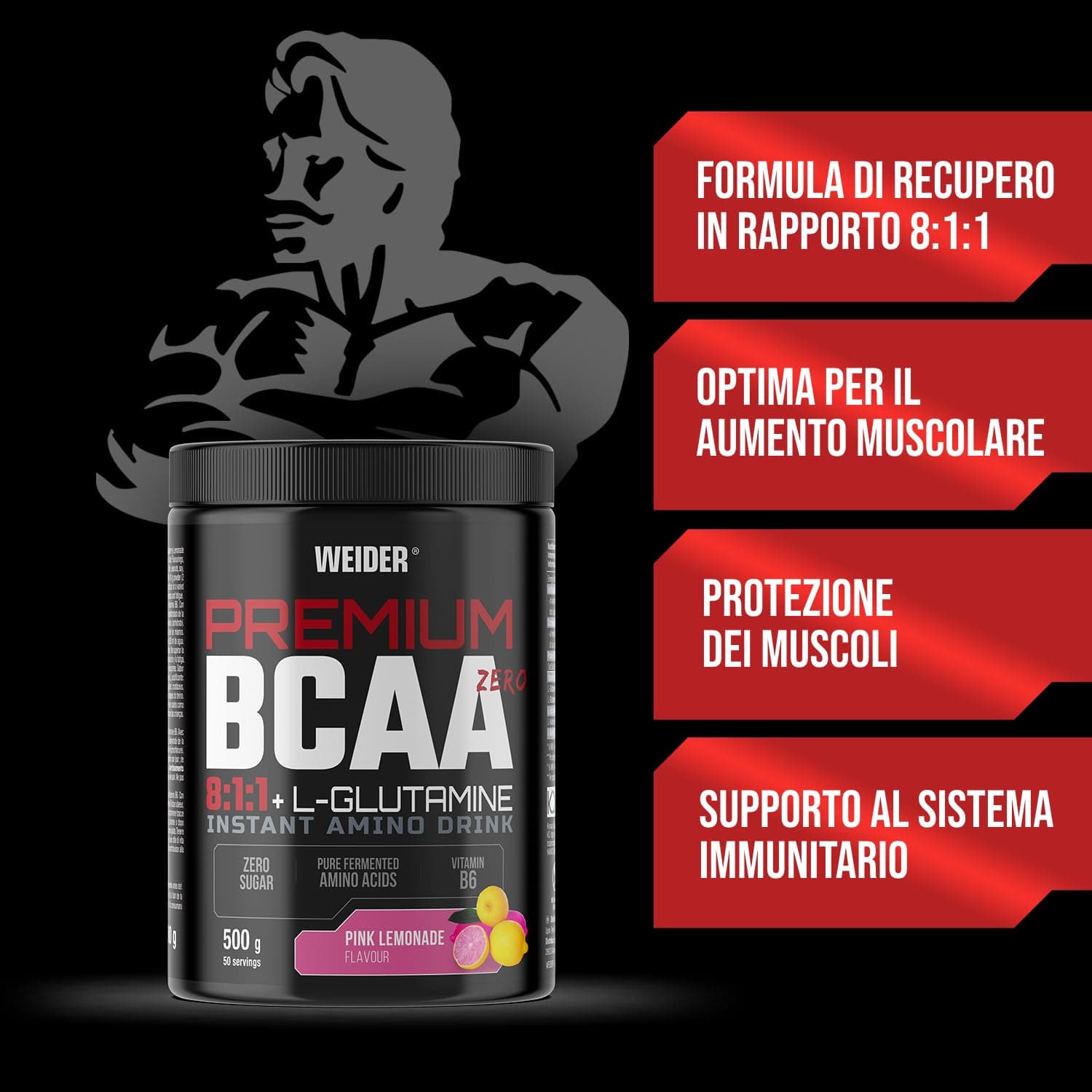 Weider Premium BCAA 8:1:1 + L-Glutamine (500g – Bild 2