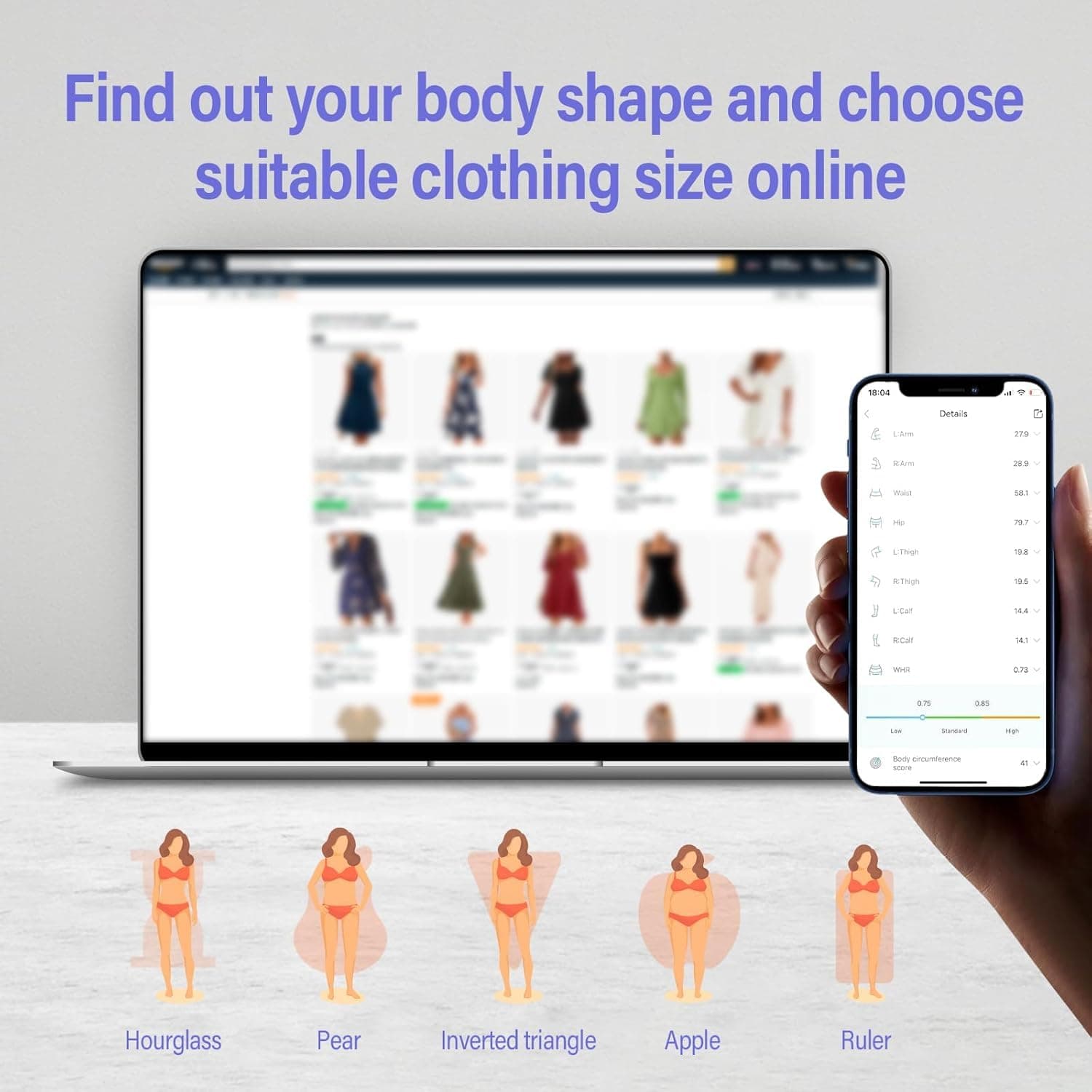LUODIRGB Fitdays Smart Body Tape Measure – Bild 3