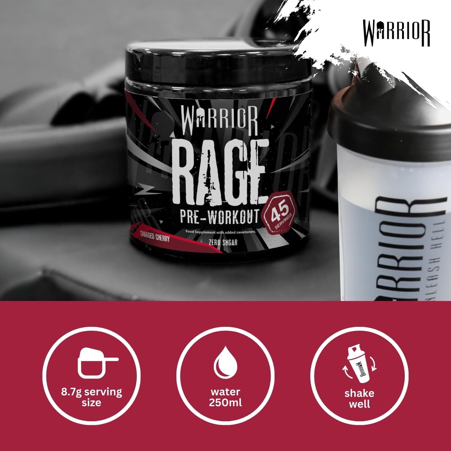 Warrior Rage Pre Workout Booster 392 g – Bild 4