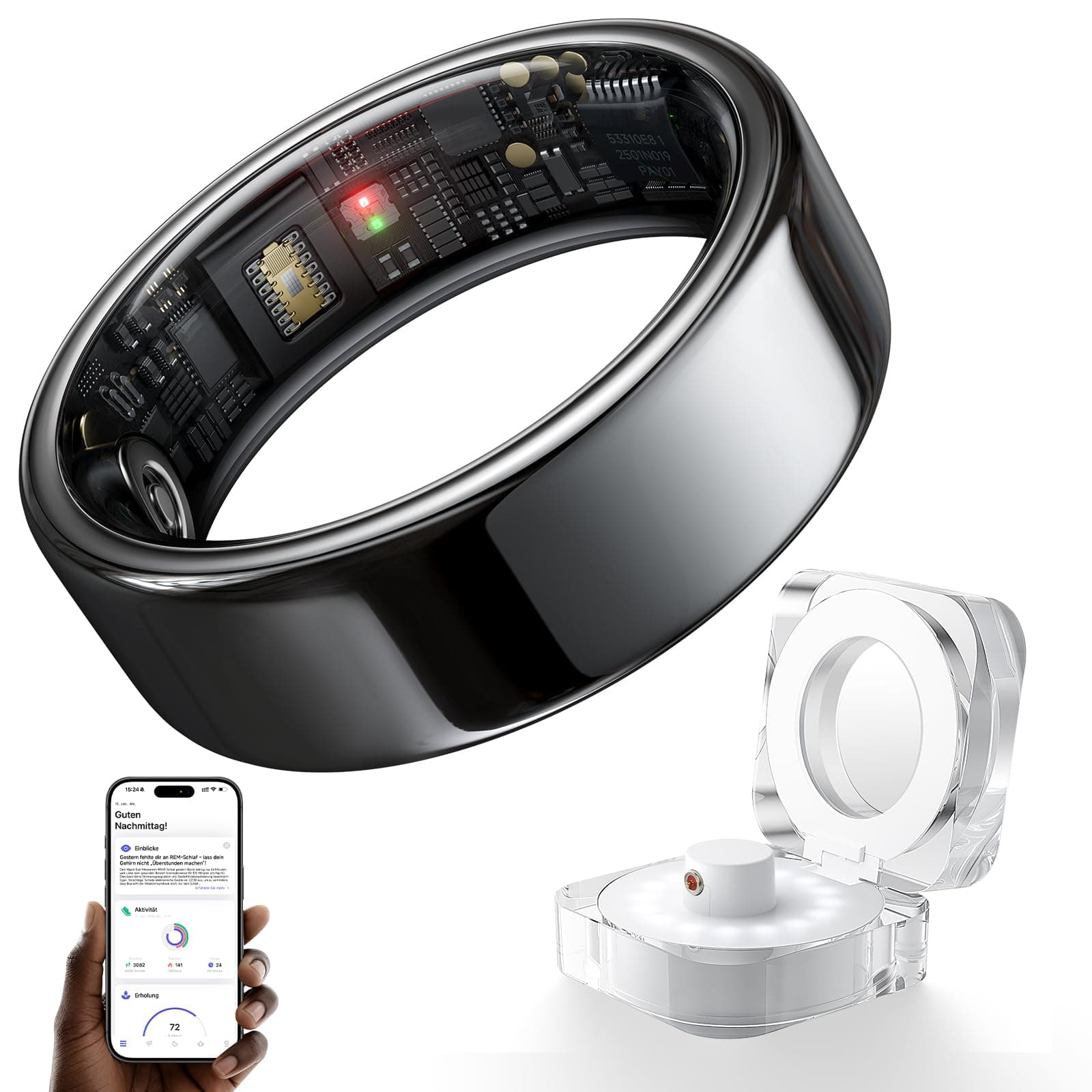 Smart Ring HOU AI Smart Ring Ohne Abo für Damen & Herren