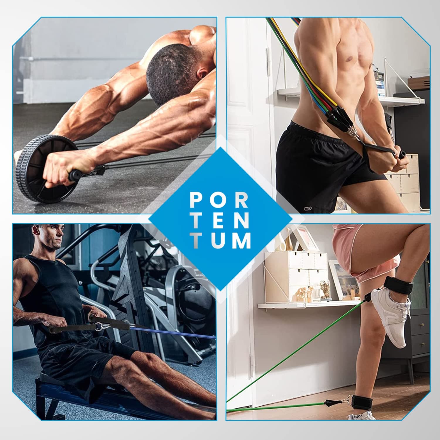 PORTENTUM Set Elastici Fitness di Resistenza 5 Bande – Bild 5
