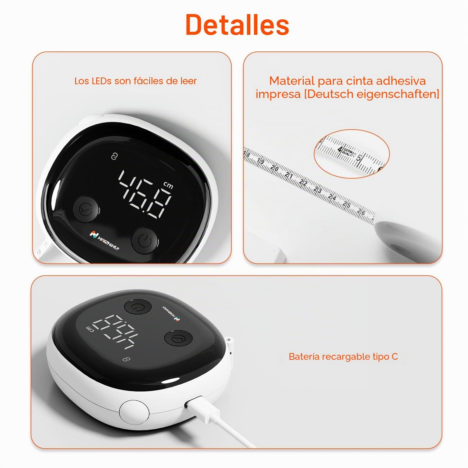 SUNHAIXIA Fitdays Smartes Körpermaßband mit Bluetooth & LED-Bildschirm – Bild 8