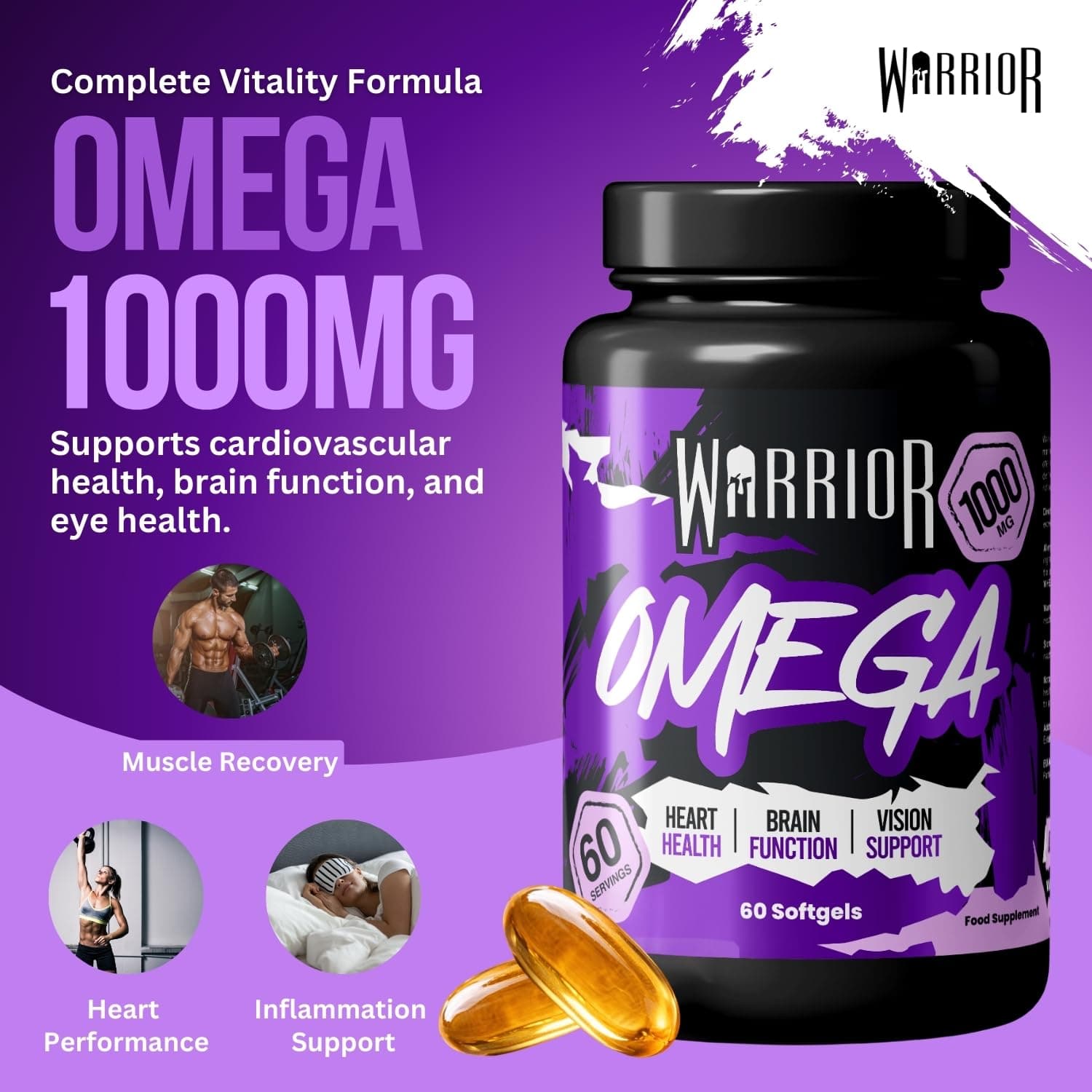 Warrior Omega 3 Fish Oil 1000mg – Bild 2