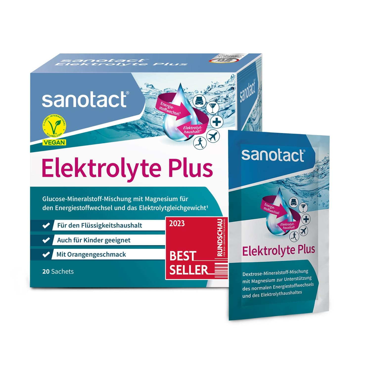 sanotact Elektrolyte Plus (20 Beutel) • Elektrolyt Pulver