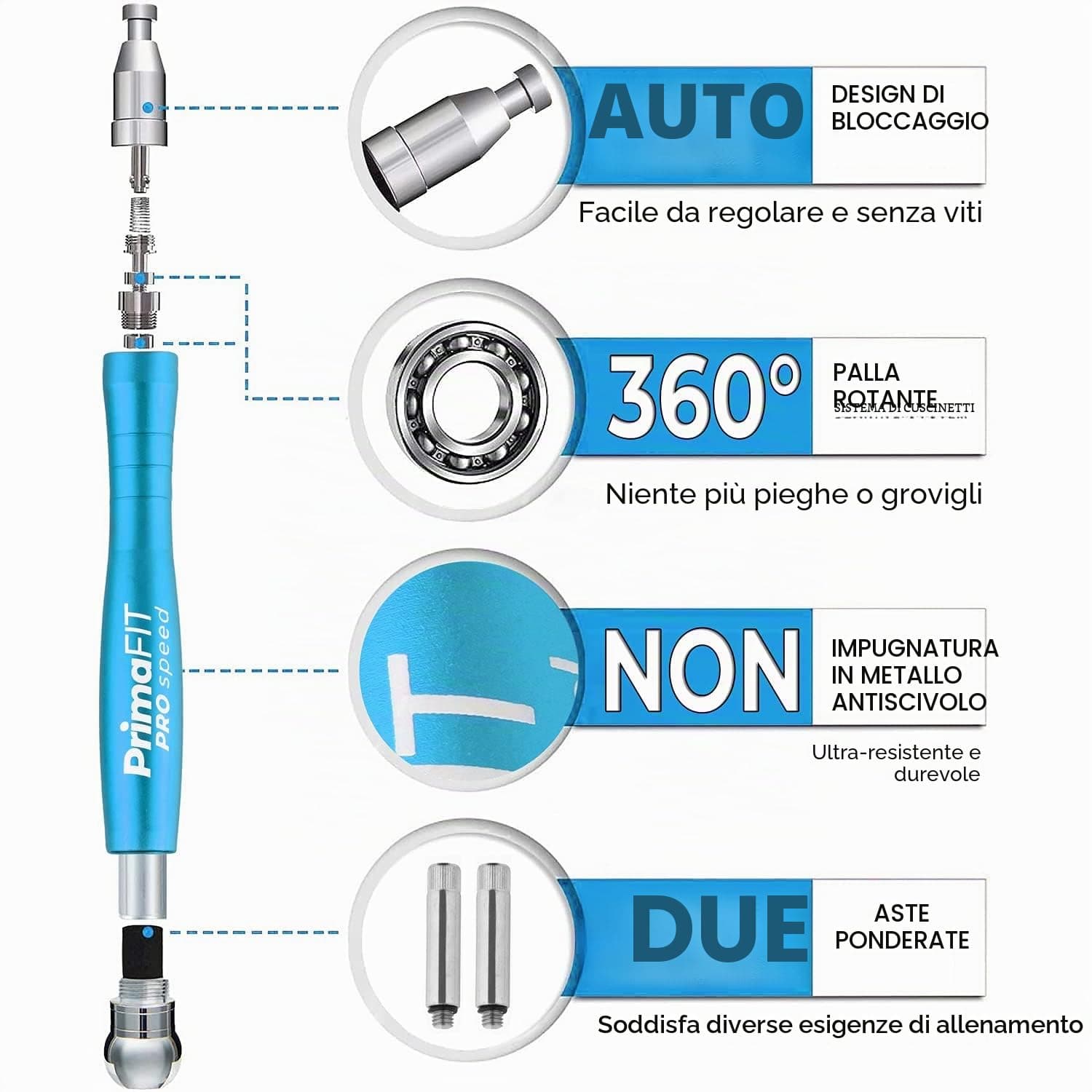 PrimaFit Pro Speed Cuerda Saltar – Bild 5