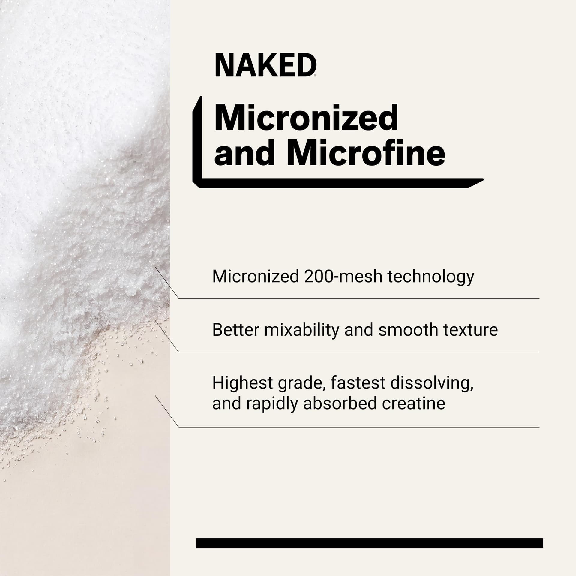 NAKED Pure Micronized Creatine Monohydrate – 200 Servings, 1,000g – Bild 4