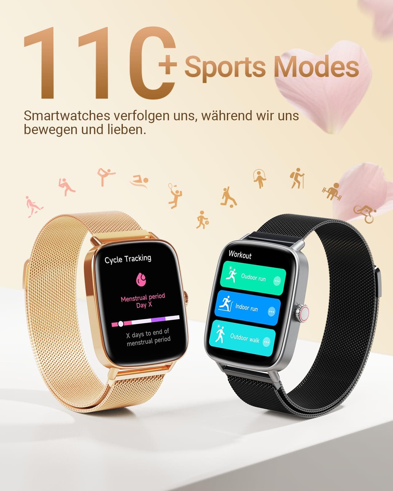 Fitpolo Smartwatch Damen Herren mit Telefonfunktion – Bild 5