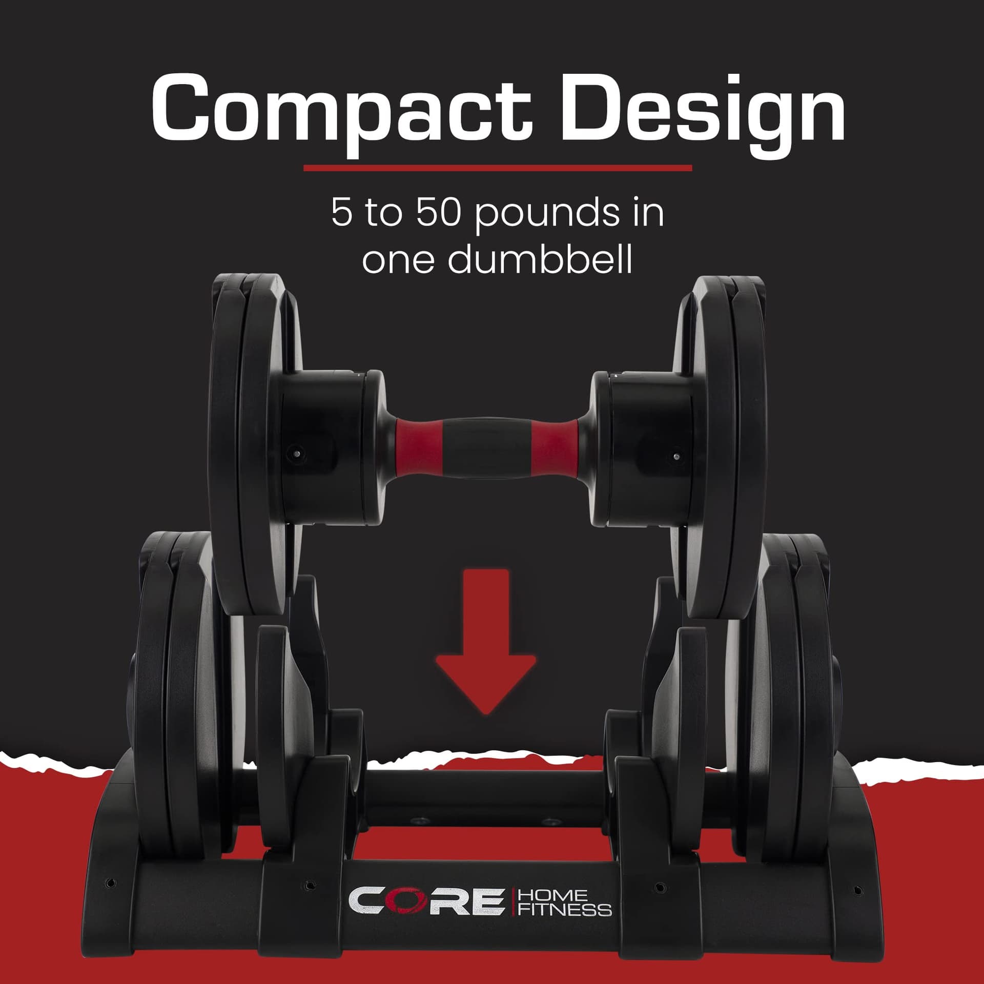 CORE FITNESS ® Adjustable Dumbbell Weight Set By Affordable – Bild 5