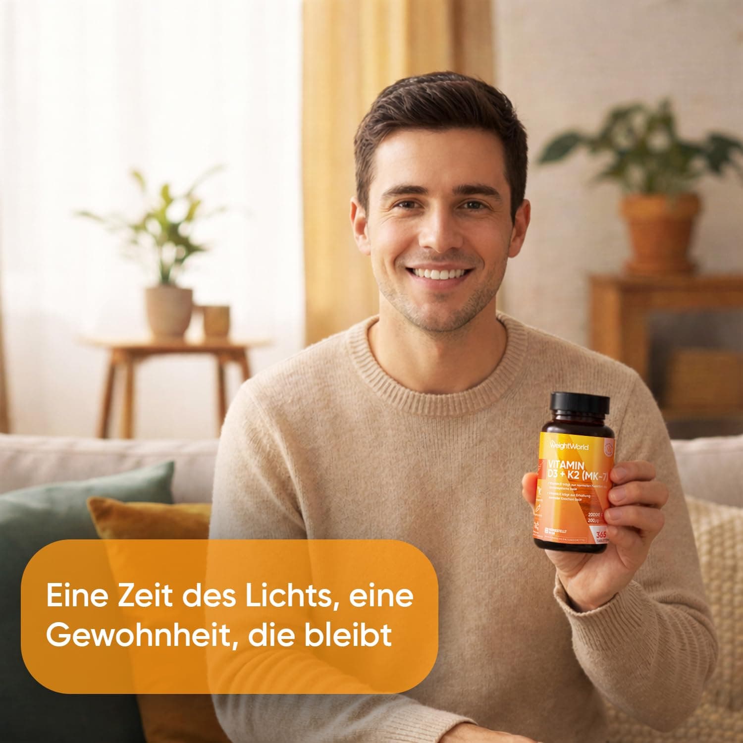 WeightWorld Vitamin D3 K2 2000 IE - 365 Tabletten – Bild 8
