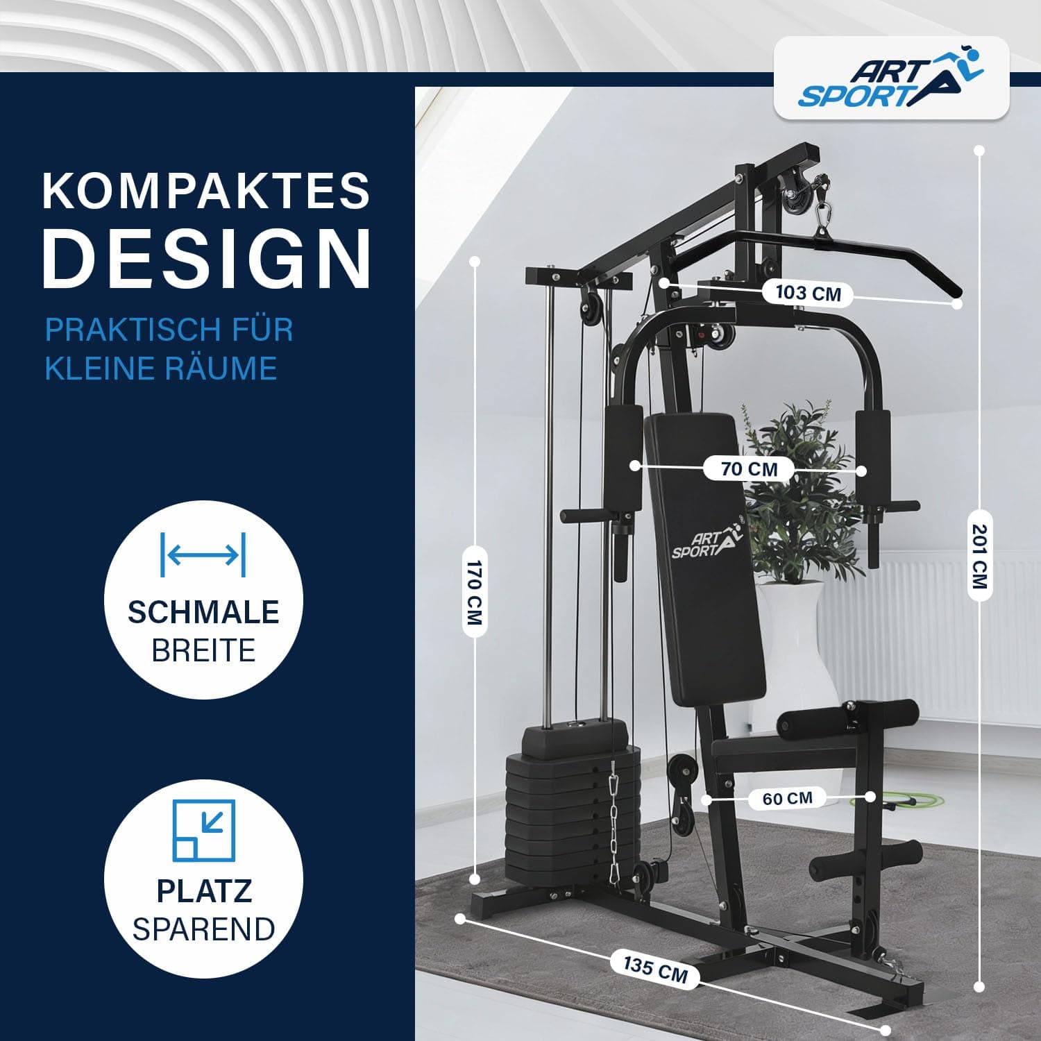 ArtSport Kraftstation ProfiGym 2000 mit Latzug- & – Bild 5