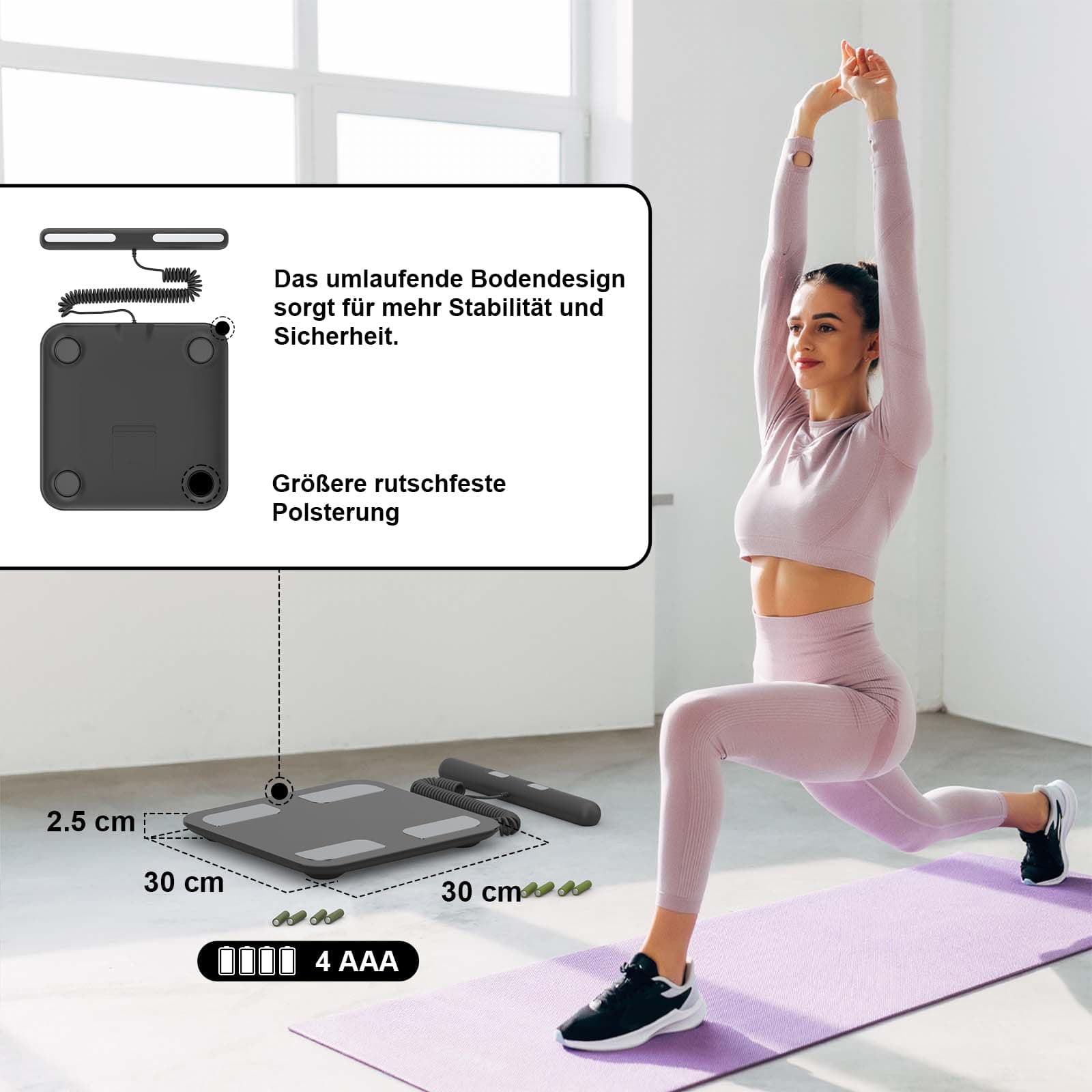 Healthkeep Körperfettwaage Digital Personenwaage Bluetooth mit 8 – Bild 8