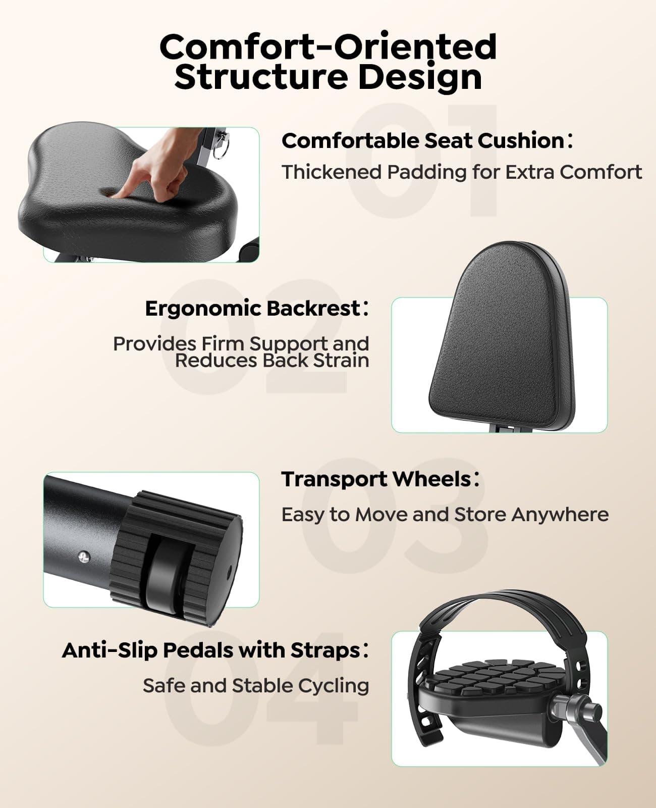 Toputure Exercise Bike – Bild 8