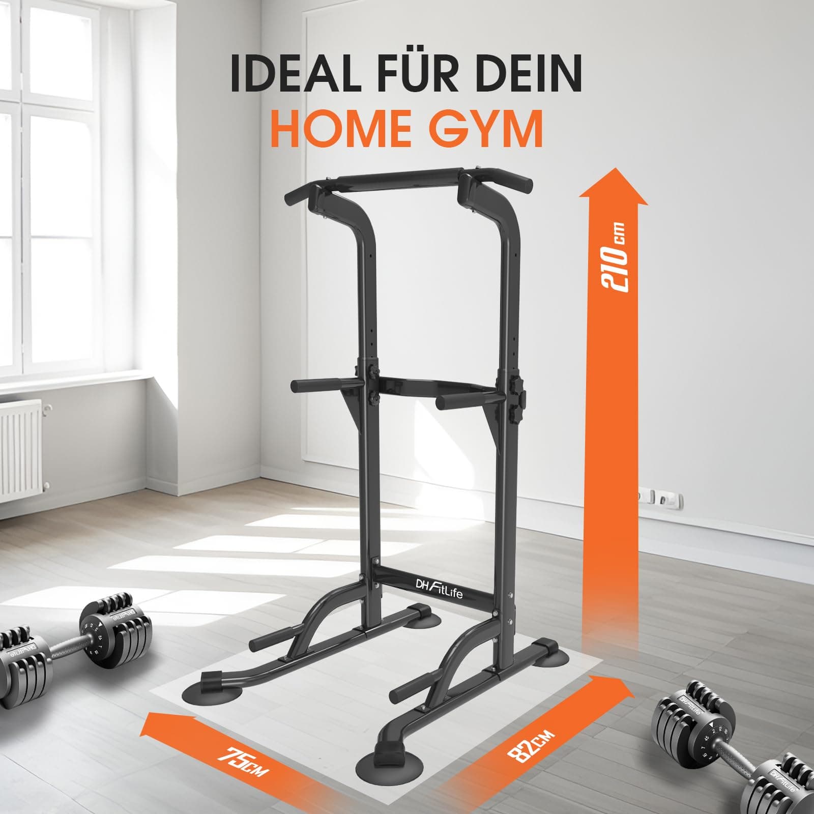 DH FitLife Power Tower Dip Station – Bild 5