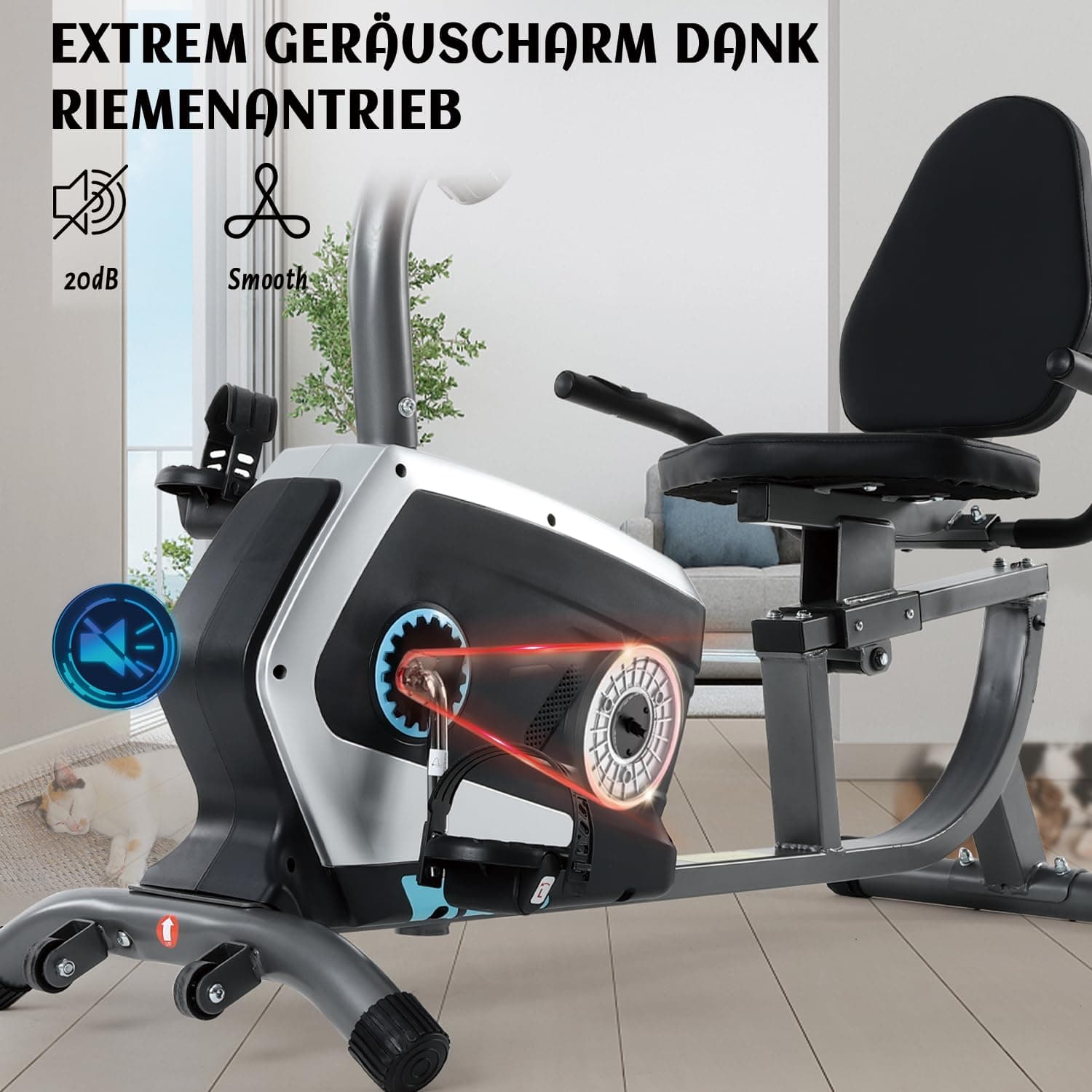 ISE Liegeergometer für Zuhause mit 8 verstellbaren – Bild 5