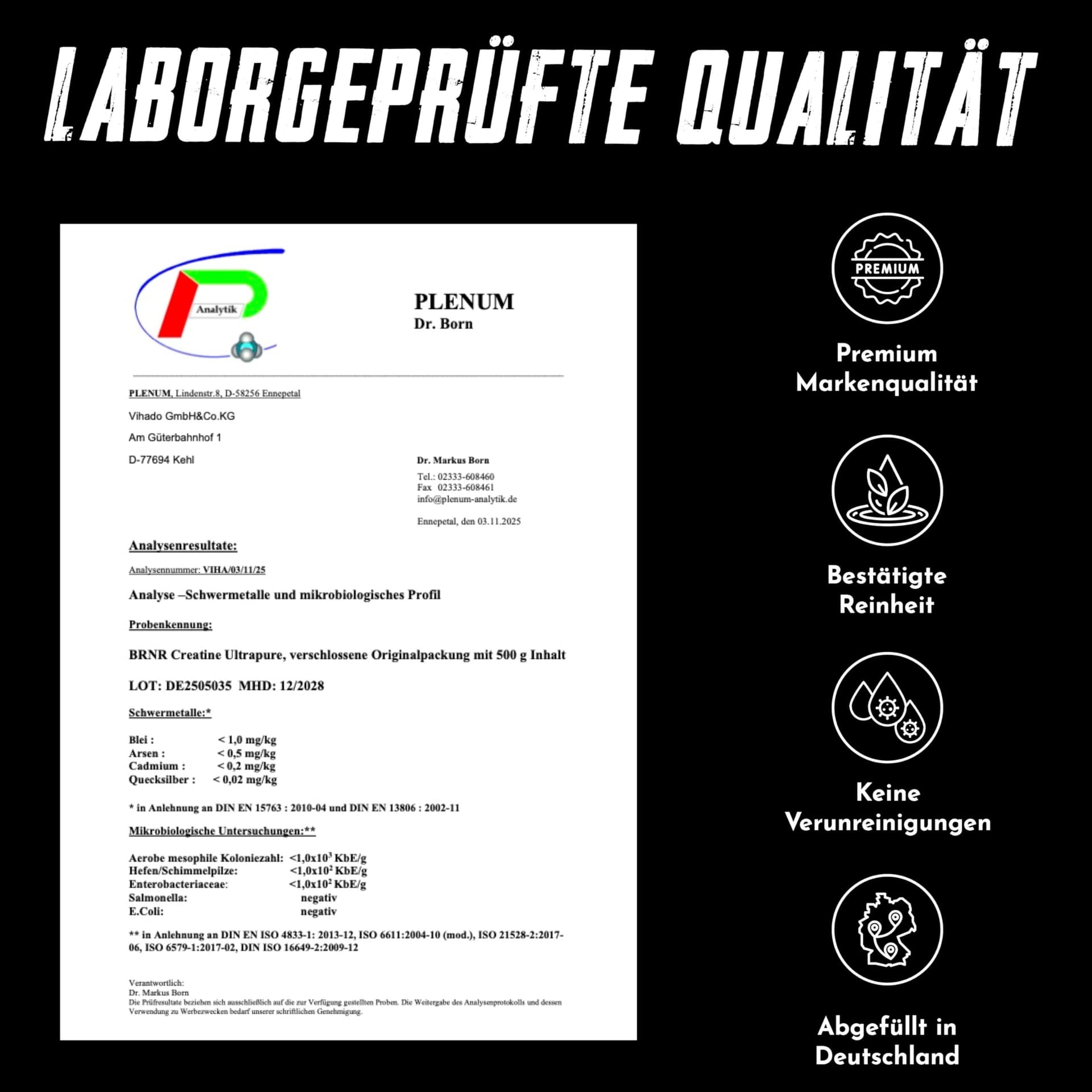 BRNR Creatin Monohydrat Pulver – Bild 5