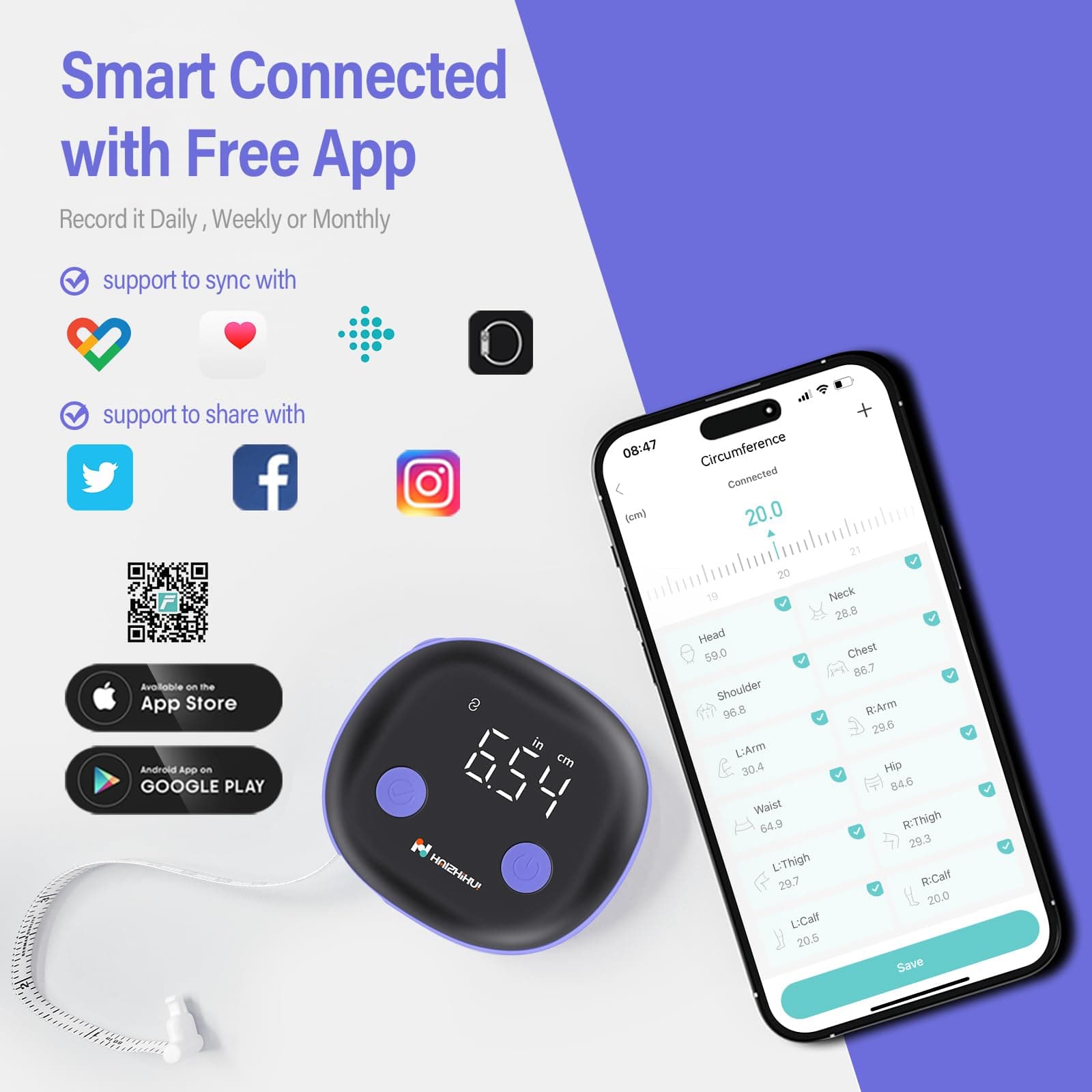 HAIZHIHUI Fitdays Smartes Körpermaß – Bild 4