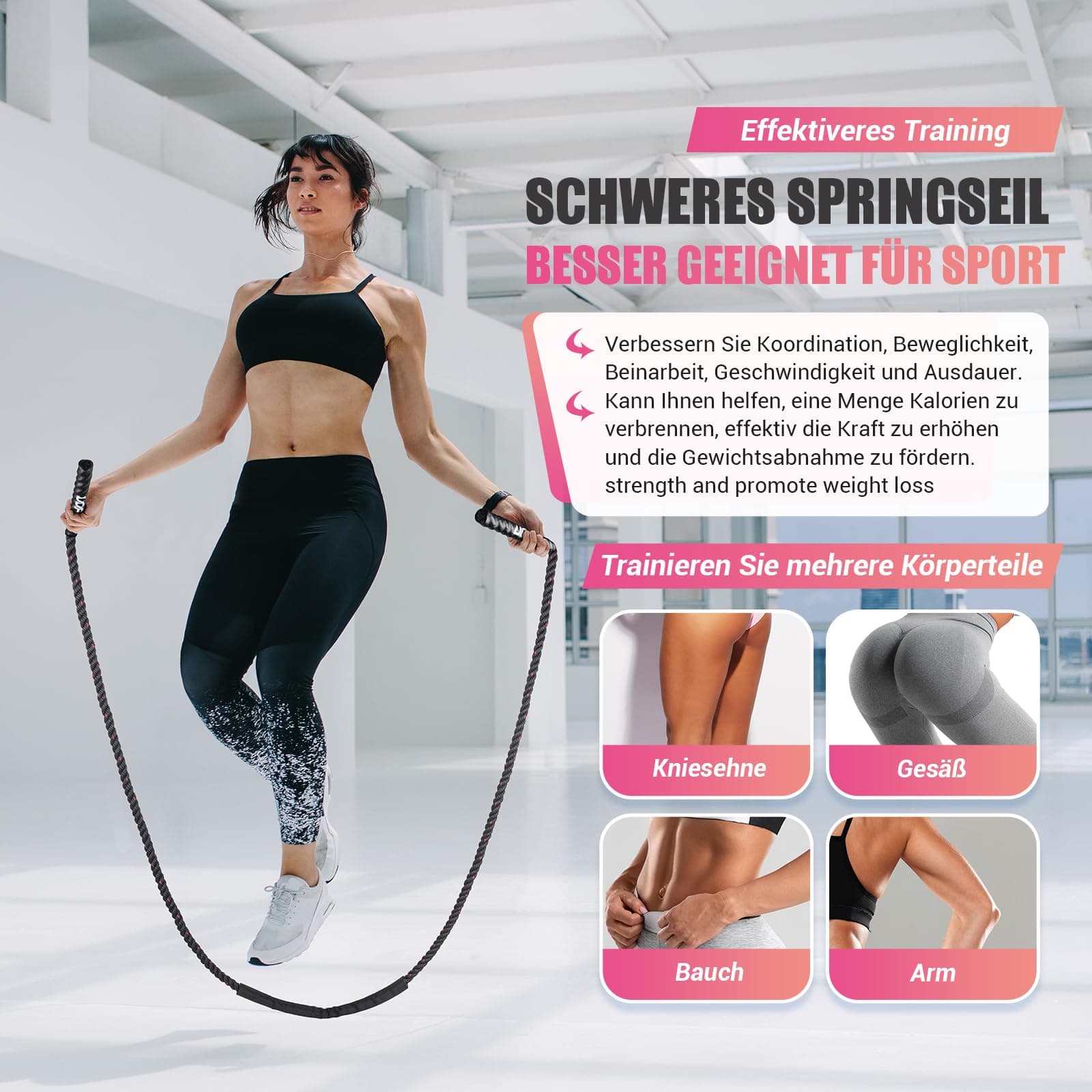 UOPON Schweres Springseil, 0,6kg – Bild 5