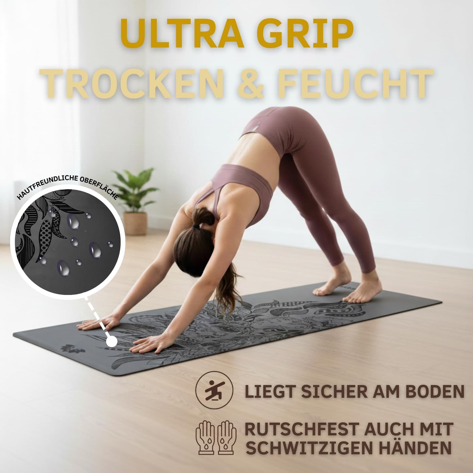 Yosana Yogamatte aus Naturkautschuk – Bild 3