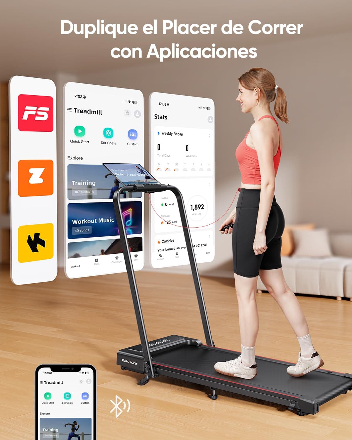 Toputure 4 en 1 Cinta de Correr Plegable – Bild 6