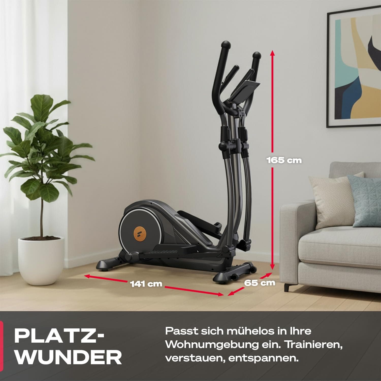 Sportstech CX625 Crosstrainer für Zuhause, Ellipsentrainer mit 32 Widerstandsstufen, 15 kg – Bild 8