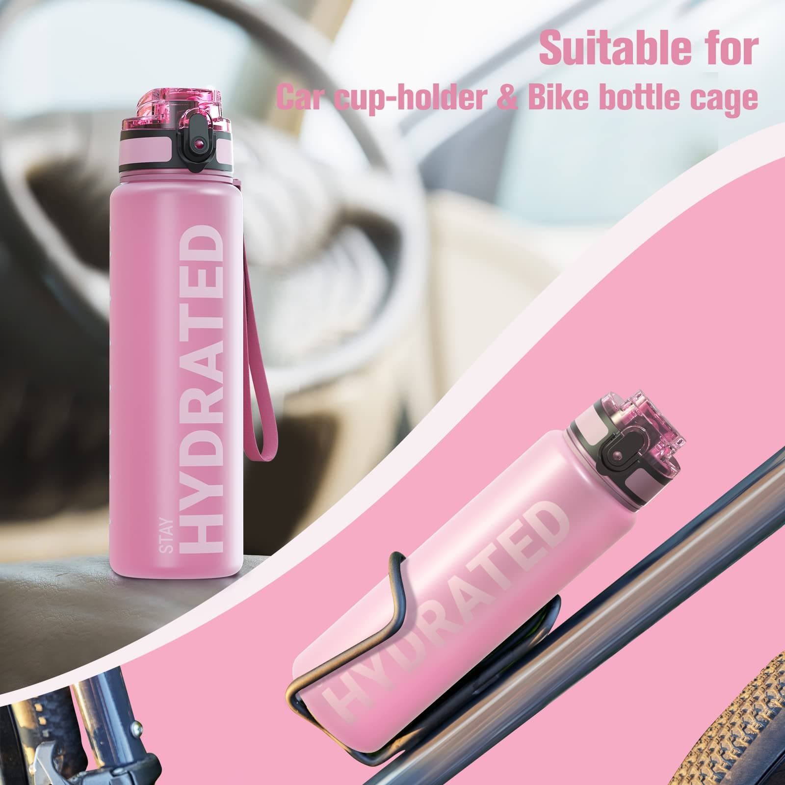 Sahara Sailor Trinkflasche, Sport Trinkflasche, [BPA-frei Tritan] 1L – Bild 5