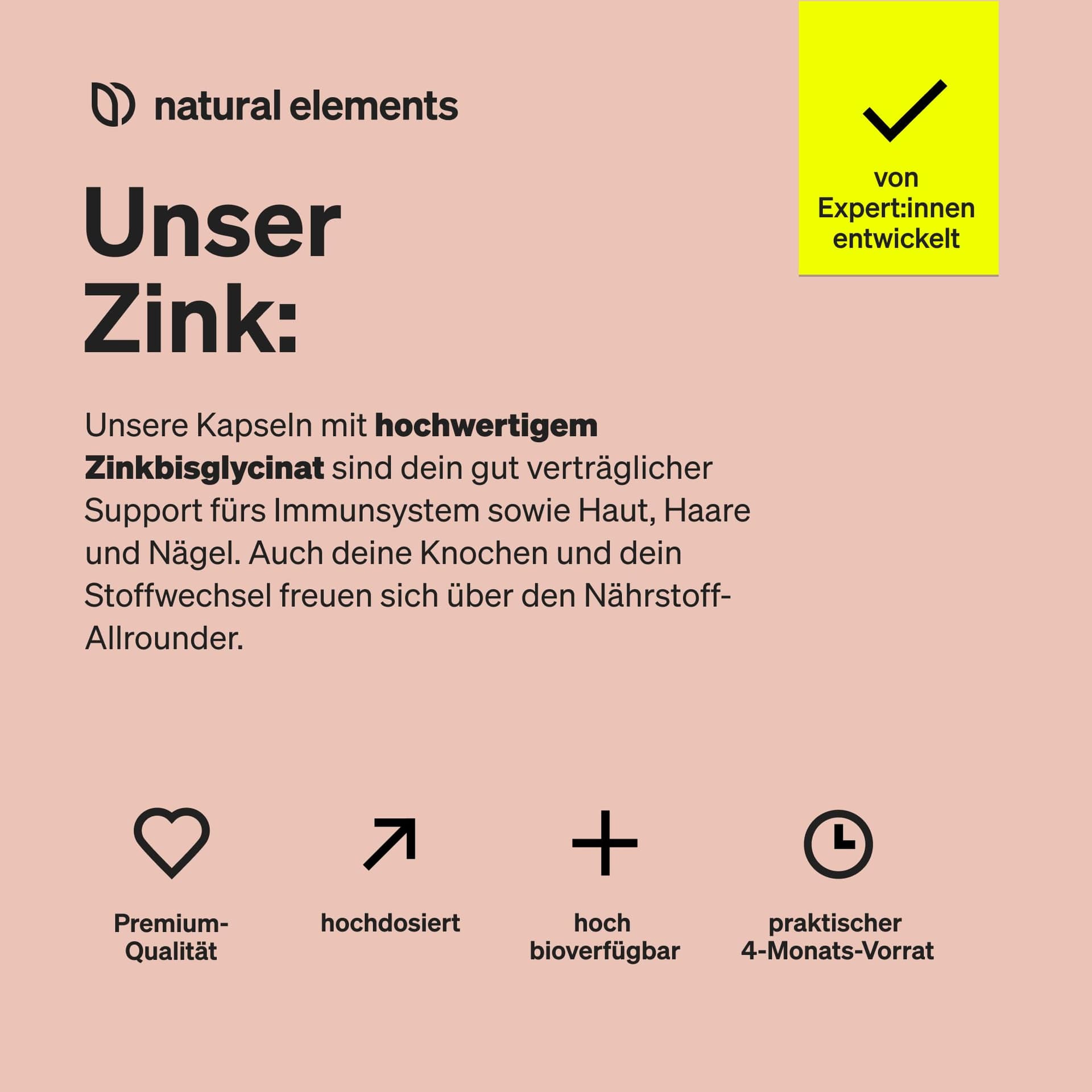 natural elements Zink Kapseln - 120 Stück – Bild 3