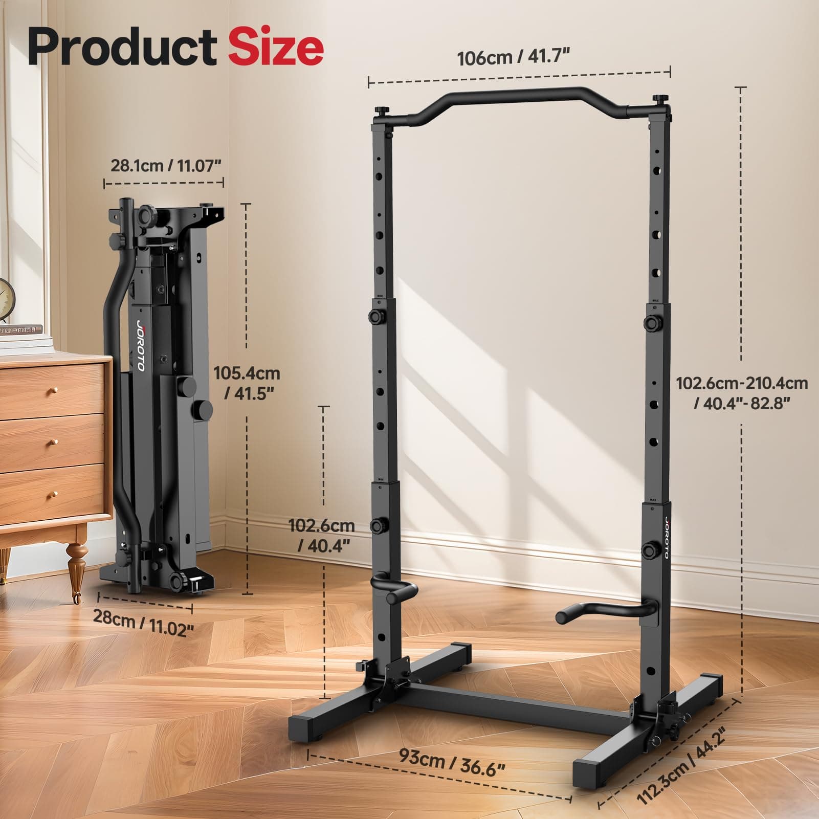 JOROTO Pliable Power Tower Barre de Traction & Dip Station – Bild 6