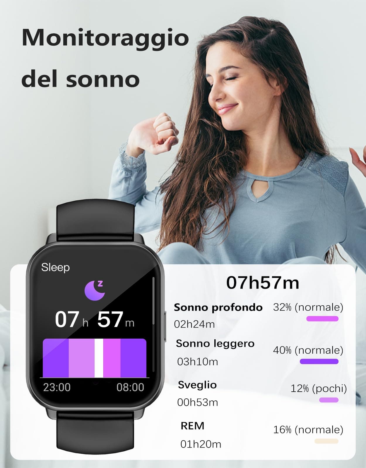 RUIMEN Montre Connectée Homme Femme avec Appel Bluetooth – Bild 7
